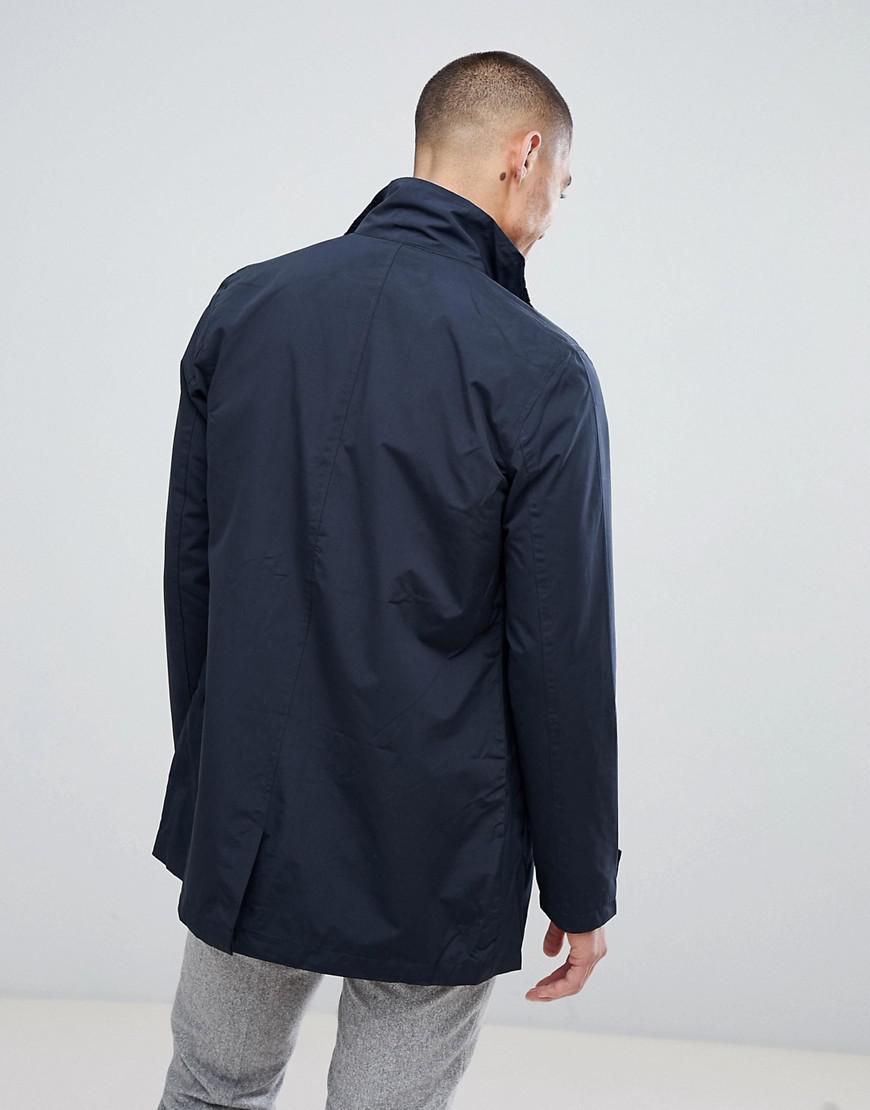 French Connection Funnel Neck Mac Jacket in Navy (Blue) for Men Lyst