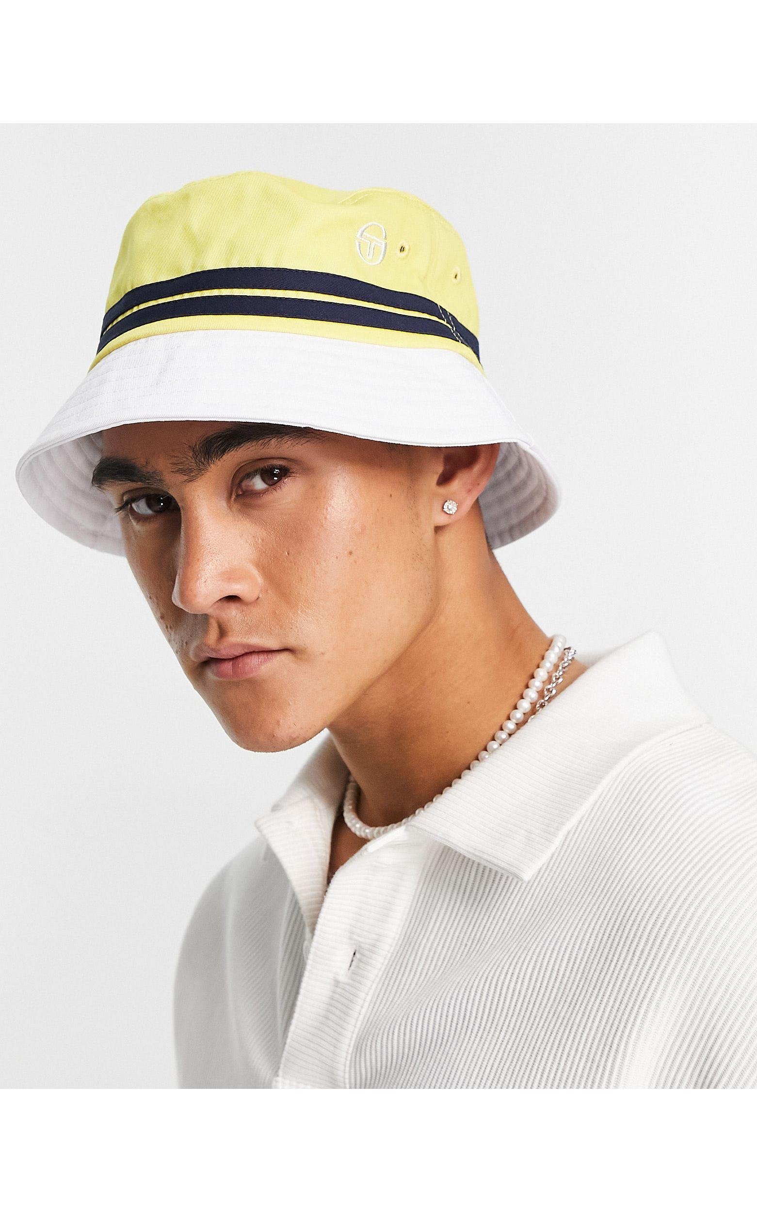 Sergio Tacchini Logo Bucket Hat in White | Lyst