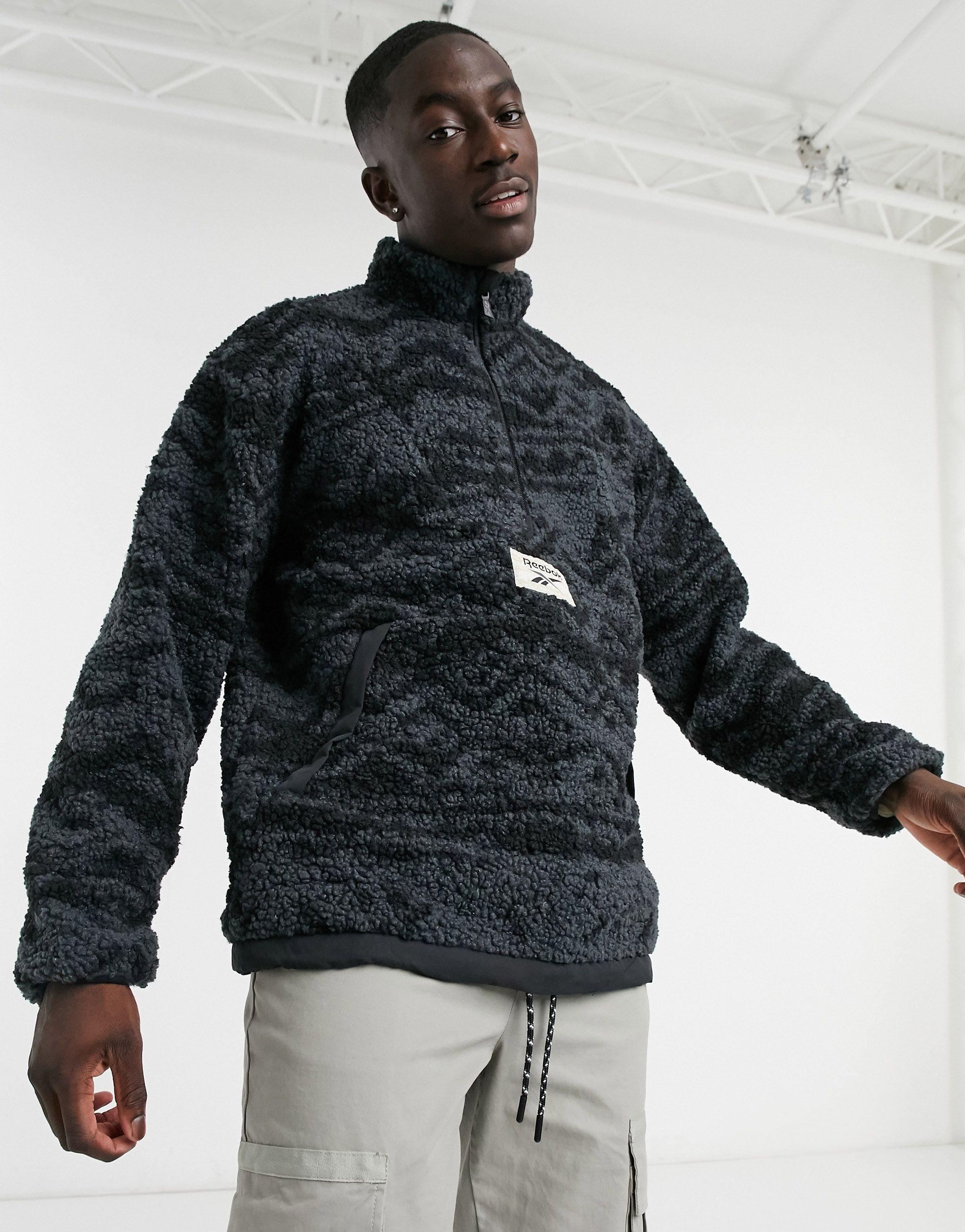 reebok half zip fleece