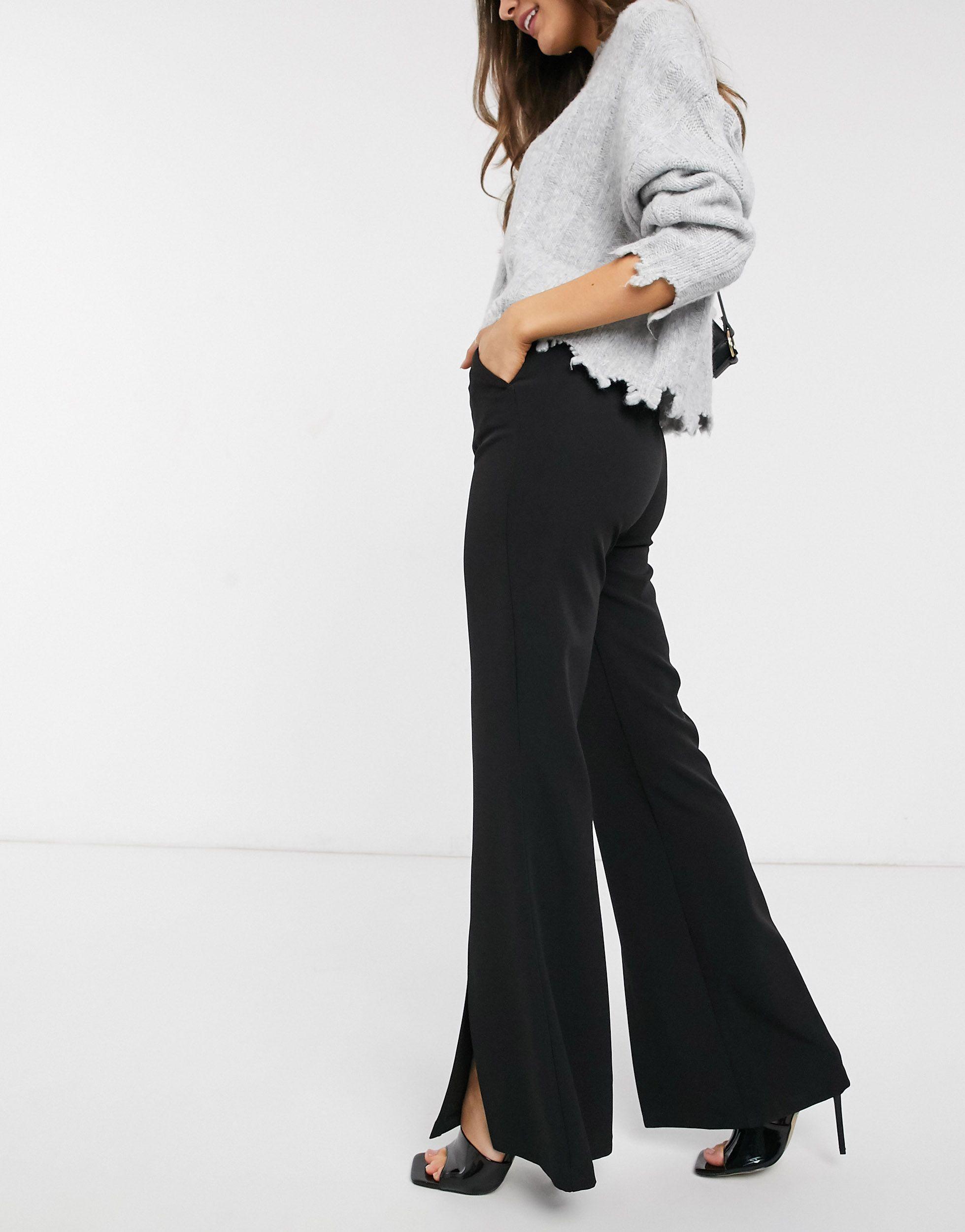 Stradivarius Denim Split Front Flare 