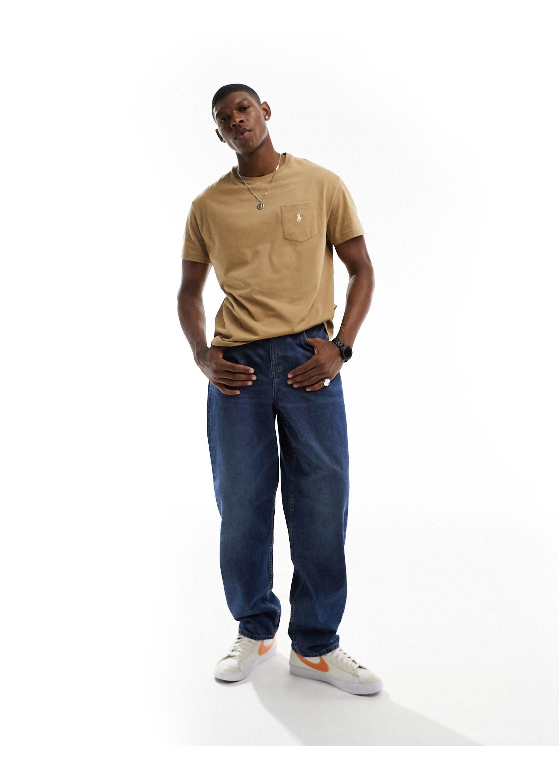 Polo Ralph Lauren Icon Logo Pocket Classic Oversized T-shirt in Brown for  Men | Lyst