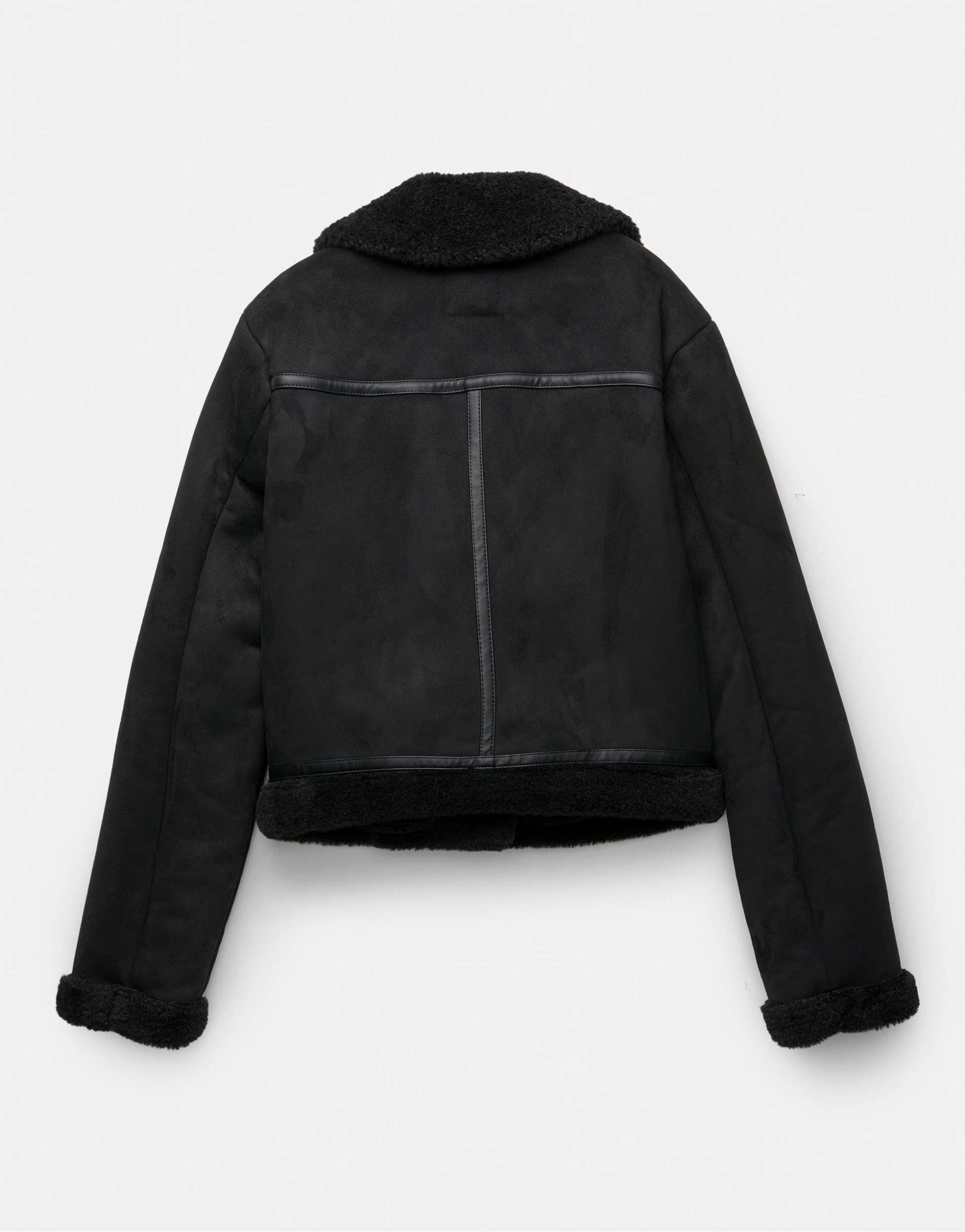 Bear Double Faced Pull And Bear Jacke Schwarz Name It WATTIERTE