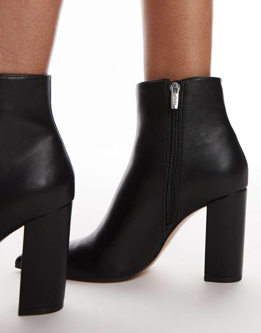 Mango High Heel Matte Ankle Boot in Black Lyst UK