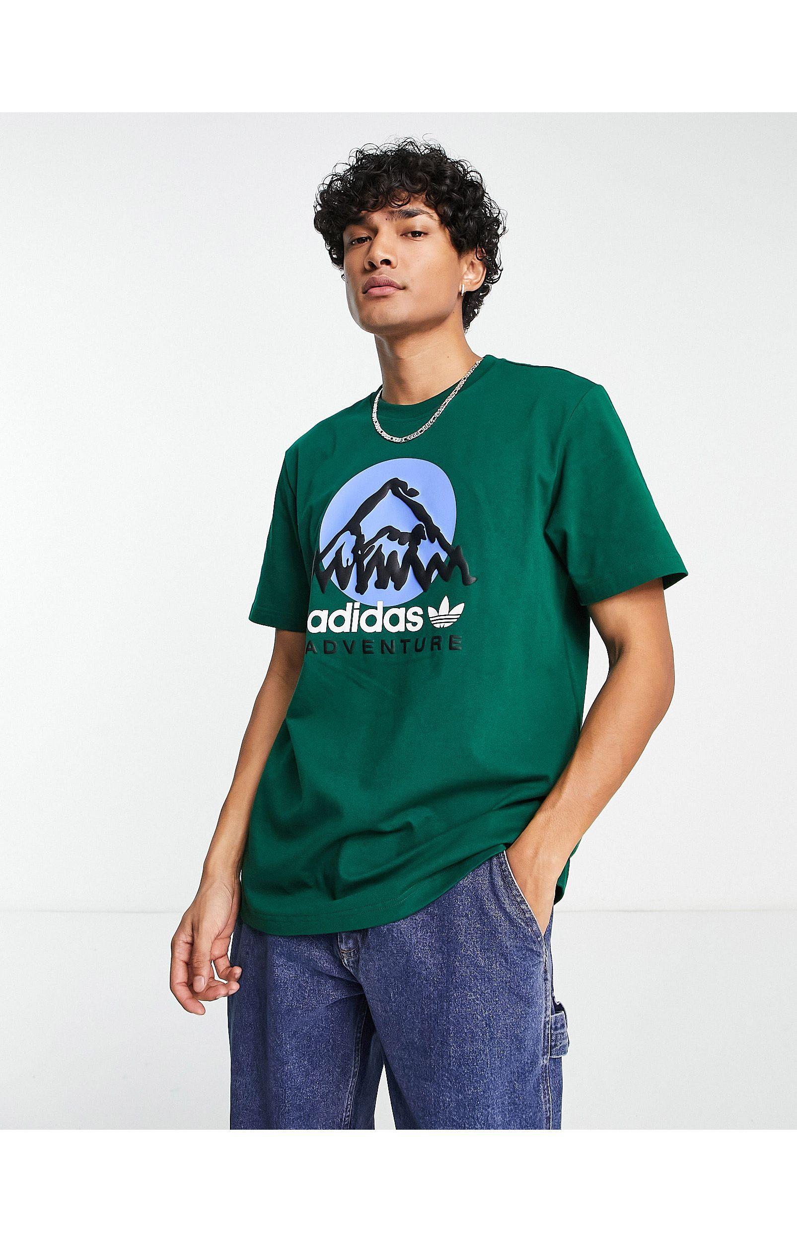 adidas Originals – adventure – t-shirt in Grün für Herren | Lyst DE