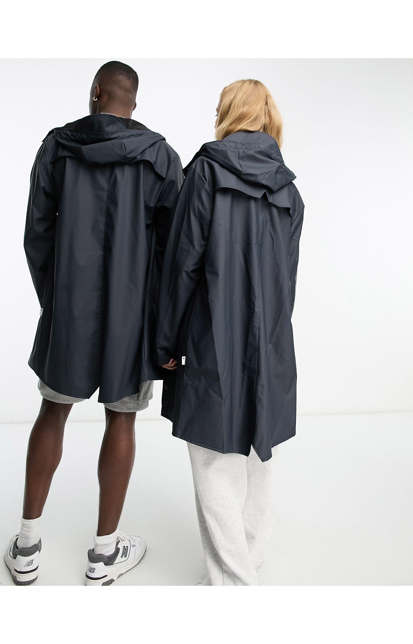 rains long jacket navy