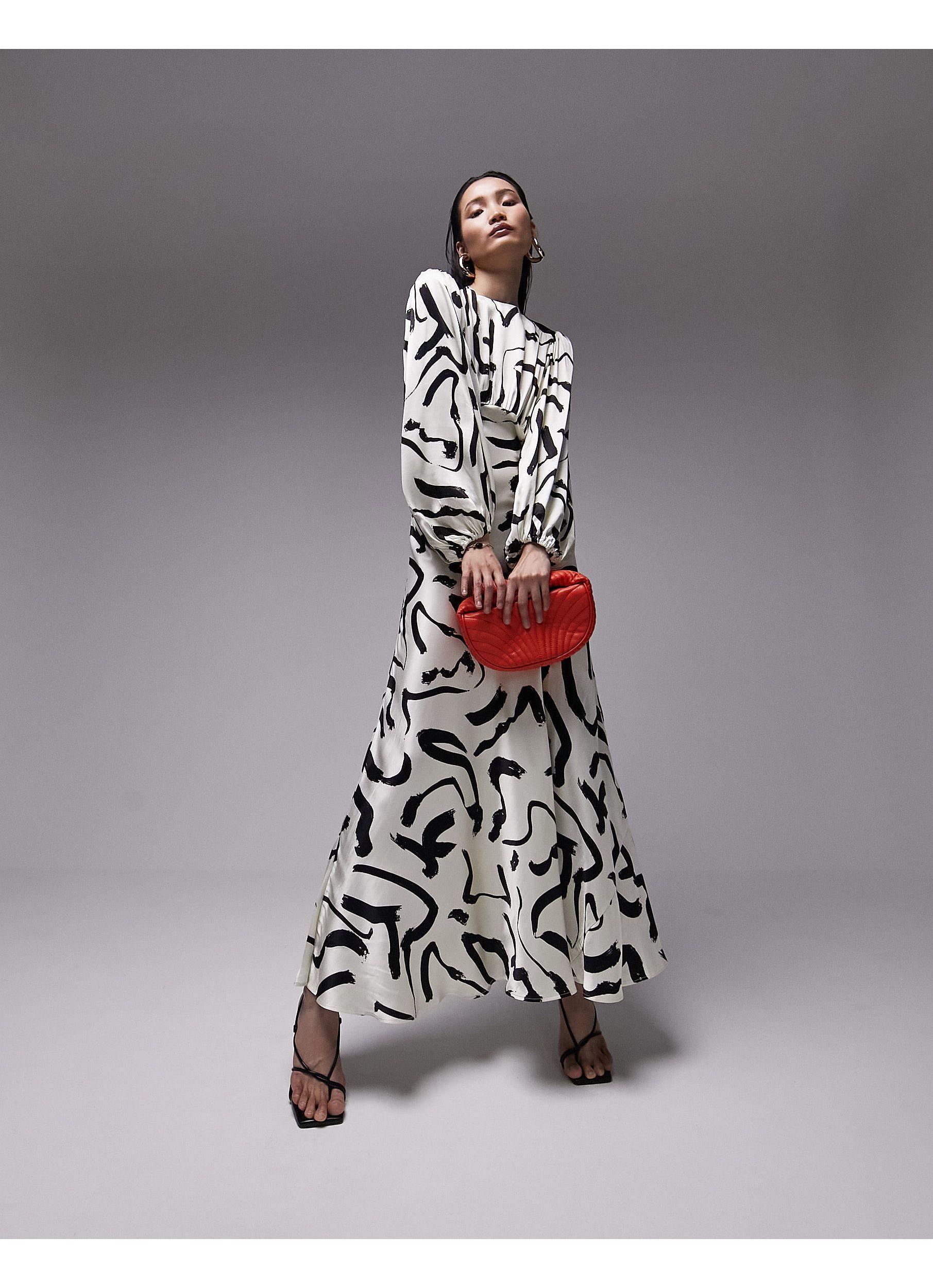Topshop long hotsell sleeve maxi dress