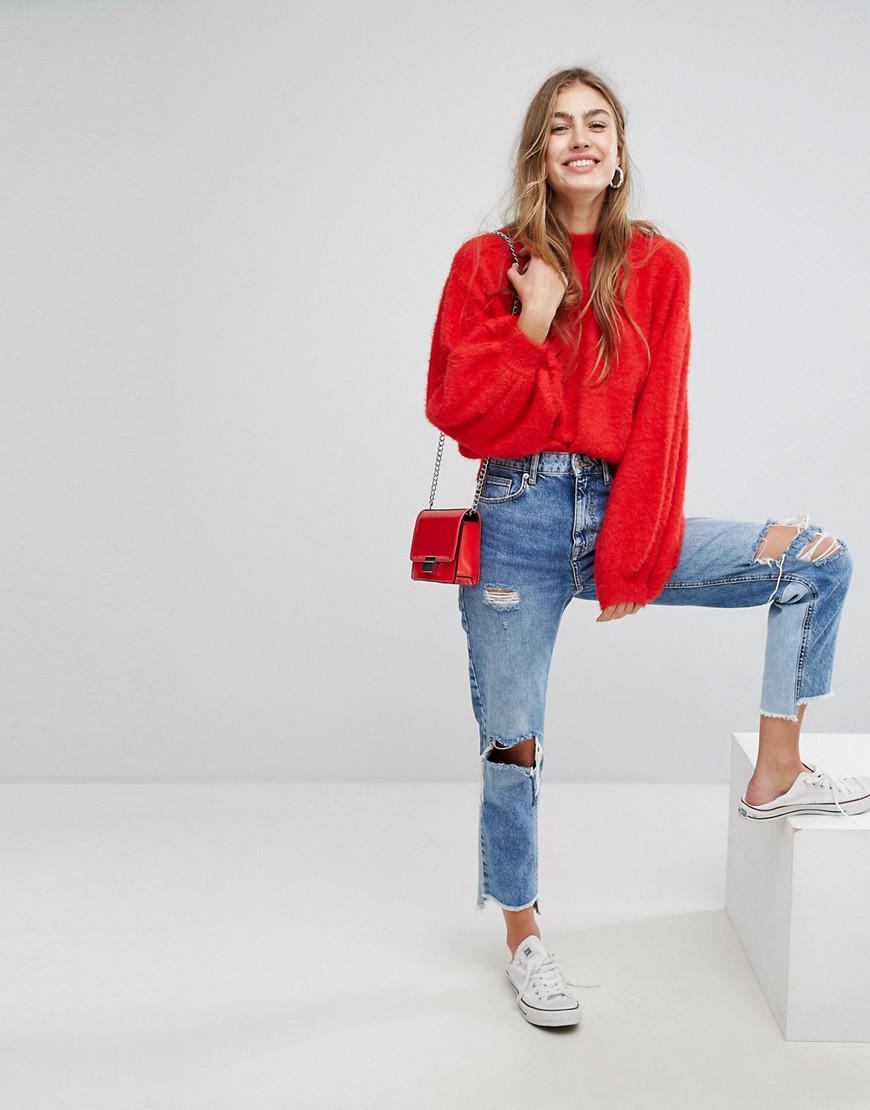 bershka red jumper