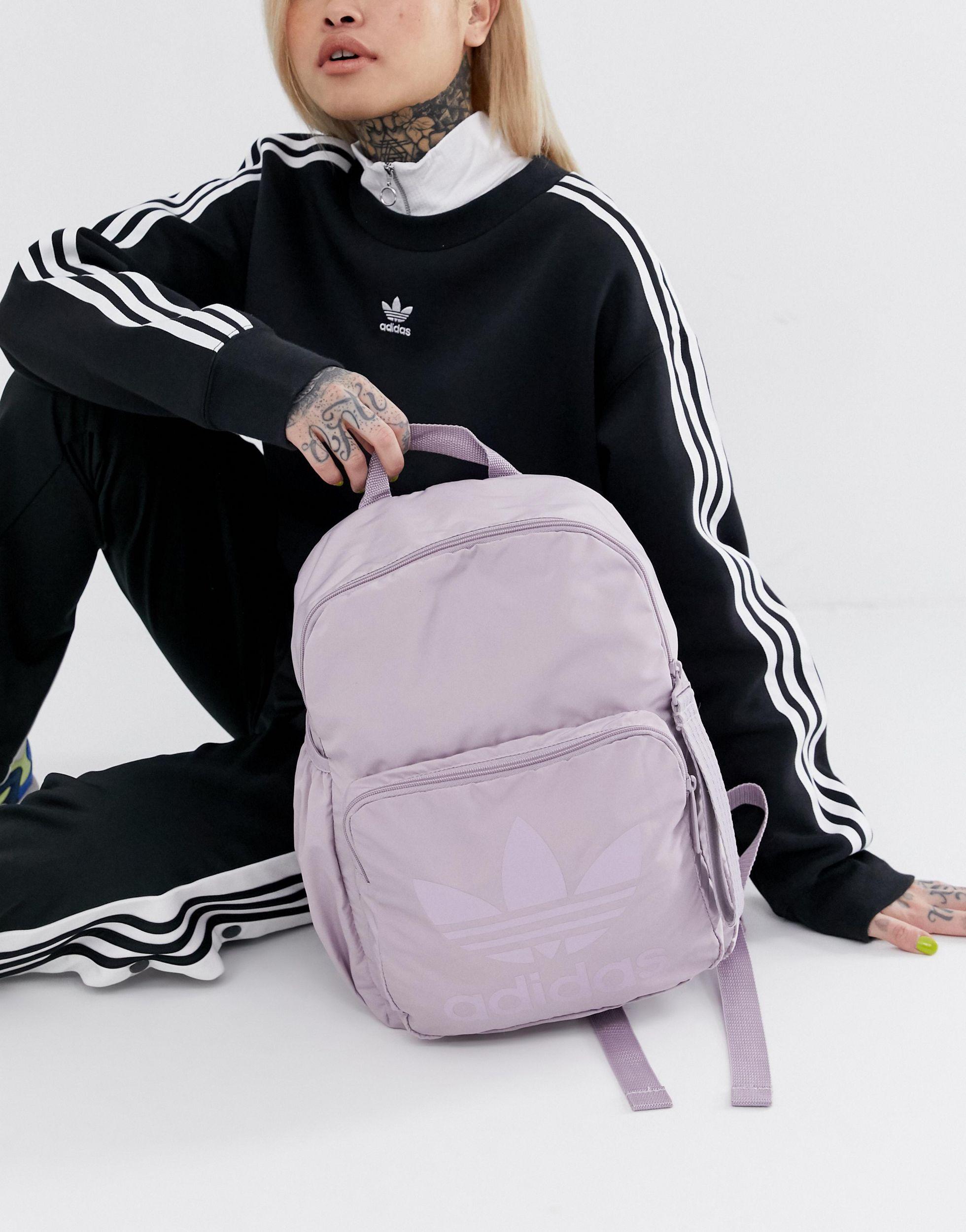 adidas originals sleek backpack in purple