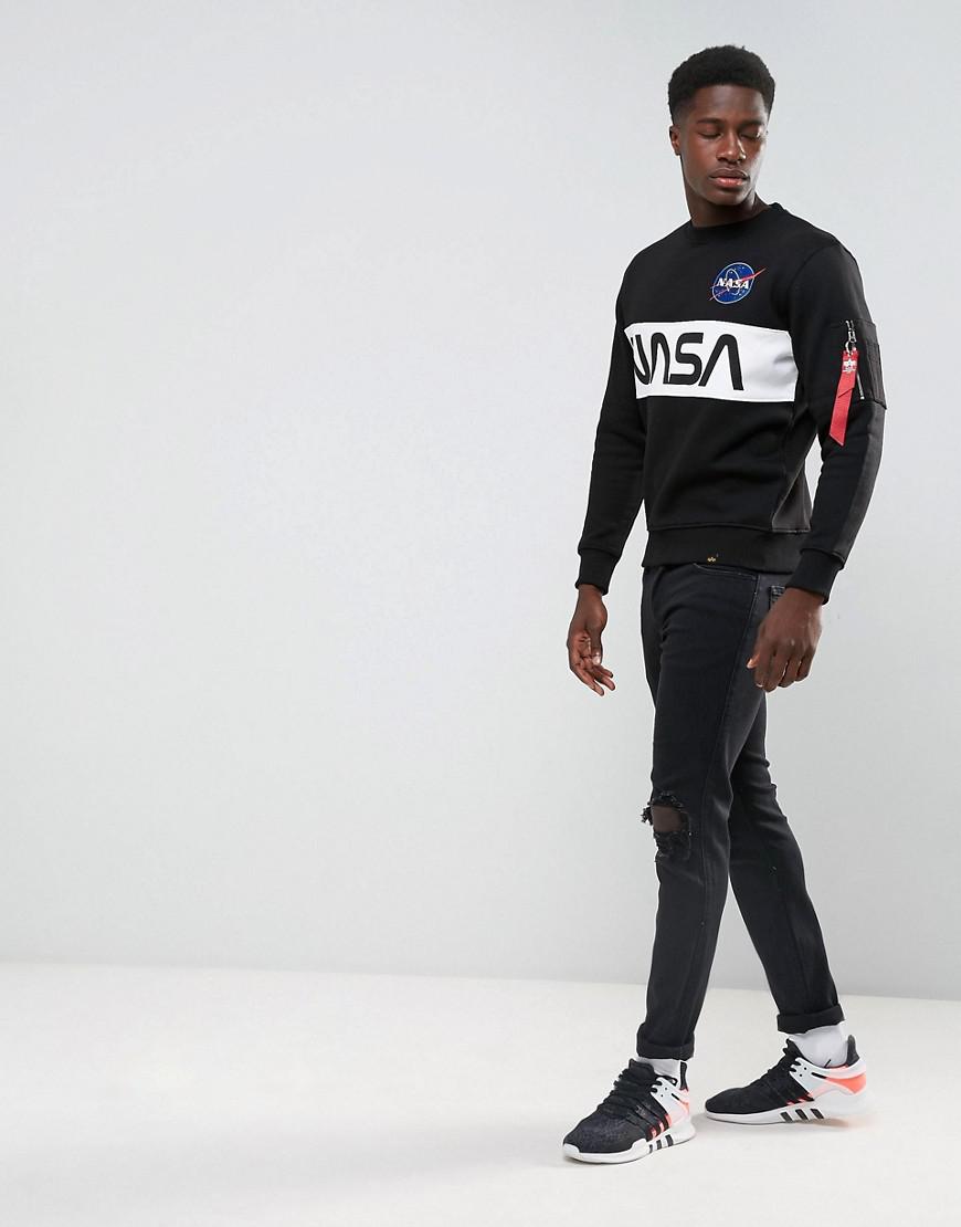 alpha industries nasa inlay sweatshirt