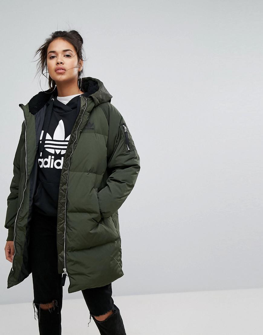 long bomber jacket adidas