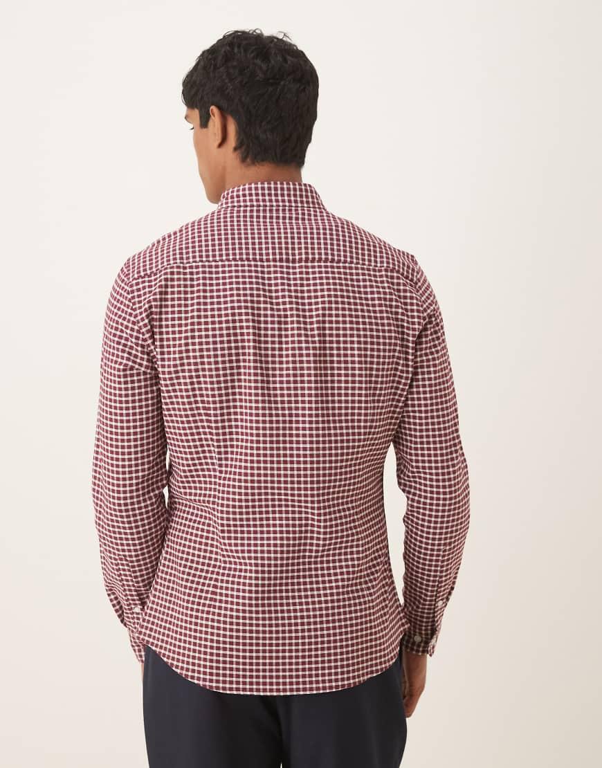 ASOS Slim Fit Check Shirt in Red for Men Lyst UK