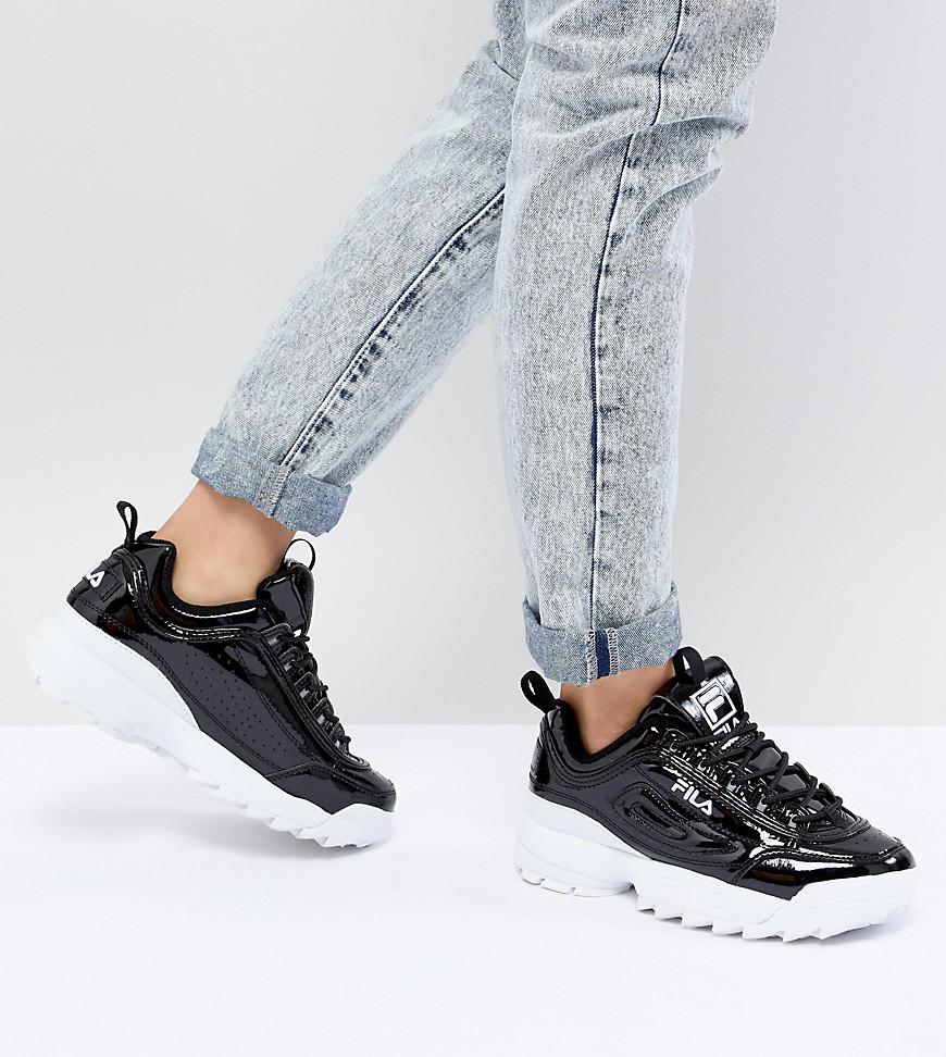 fila disruptor sneakers in black