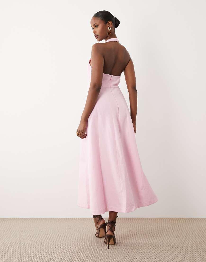 taylor petite halter belted tiered floral maxi dress Floral Halter Neck Tiered Maxi Dress | $40 main image 1