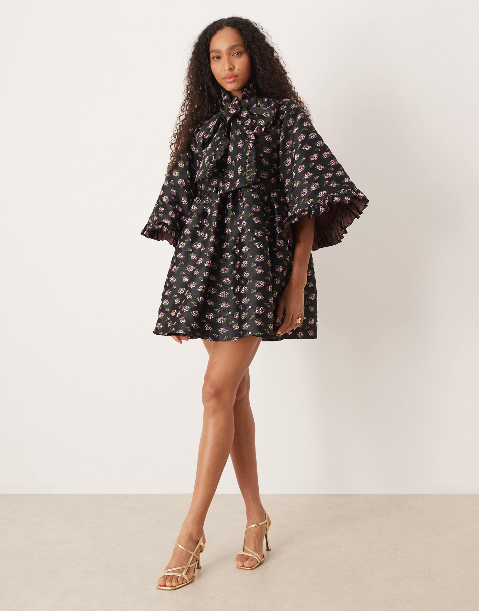 ワンピース sister jane / Jacquard Mini Dress Sister Jane jacquard mini dress in black | ASOS