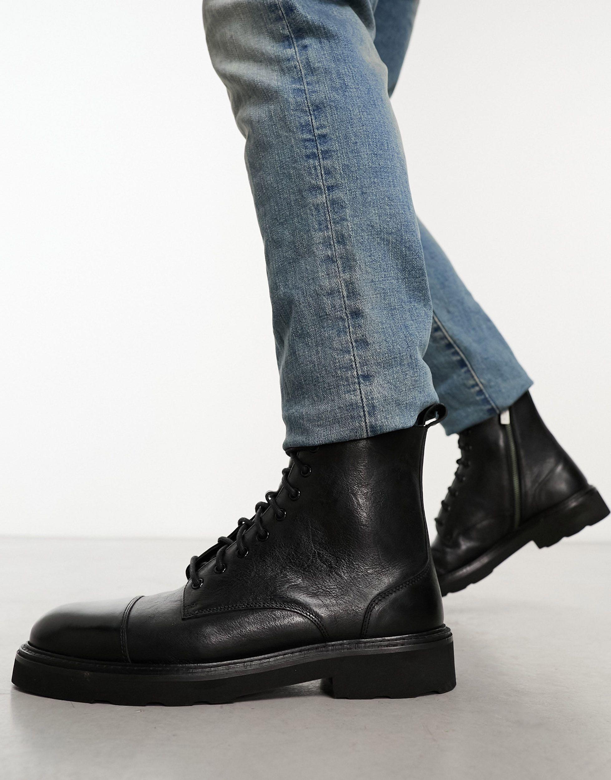 Walk London Max Top Cap Boots in Black for Men Lyst UK
