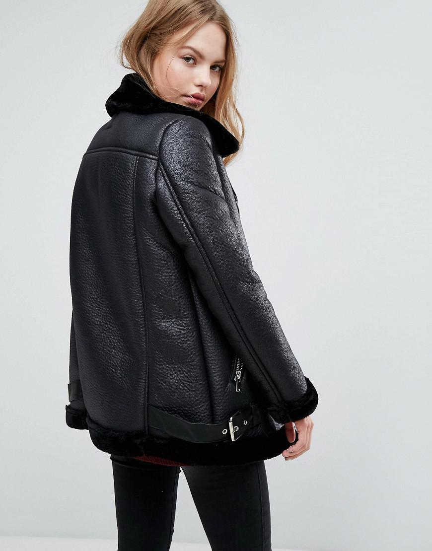 new look shearling jacket