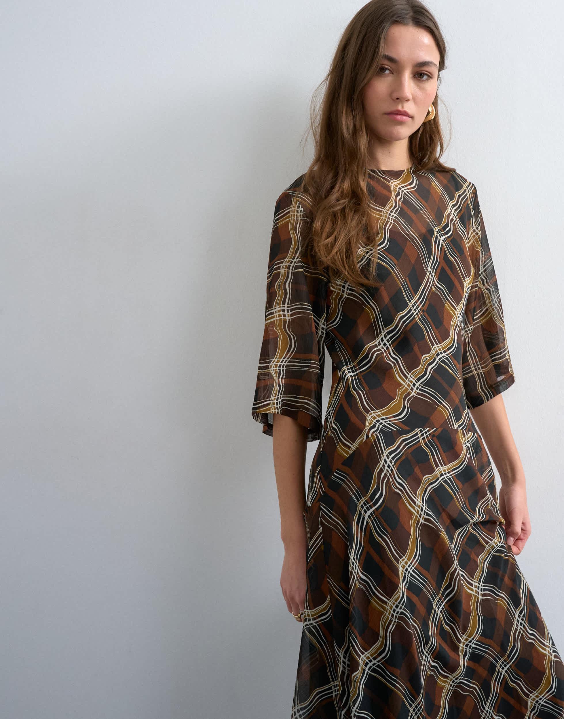 charcoal grey work dress Elie Tahari main image 0