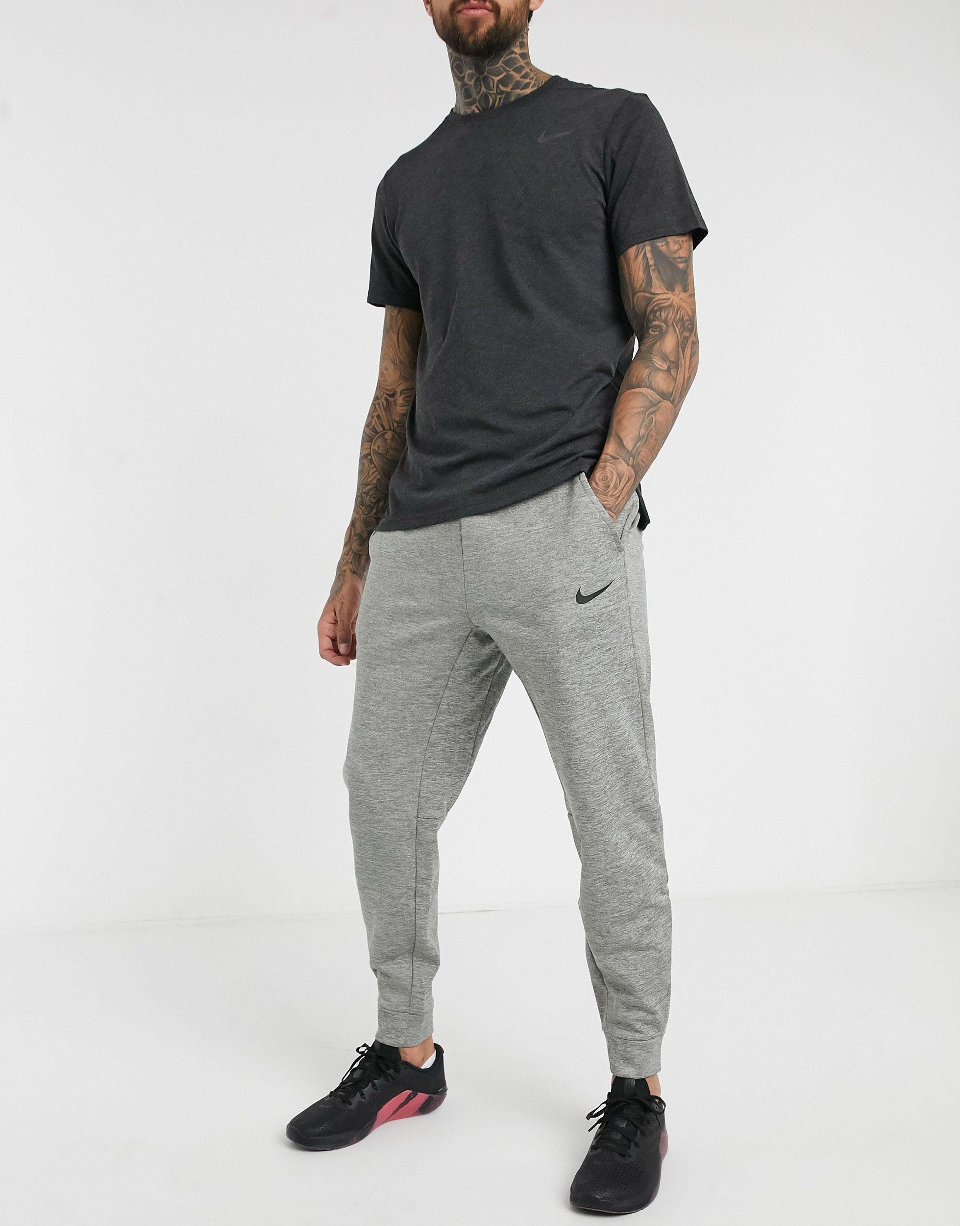 grey tapered joggers