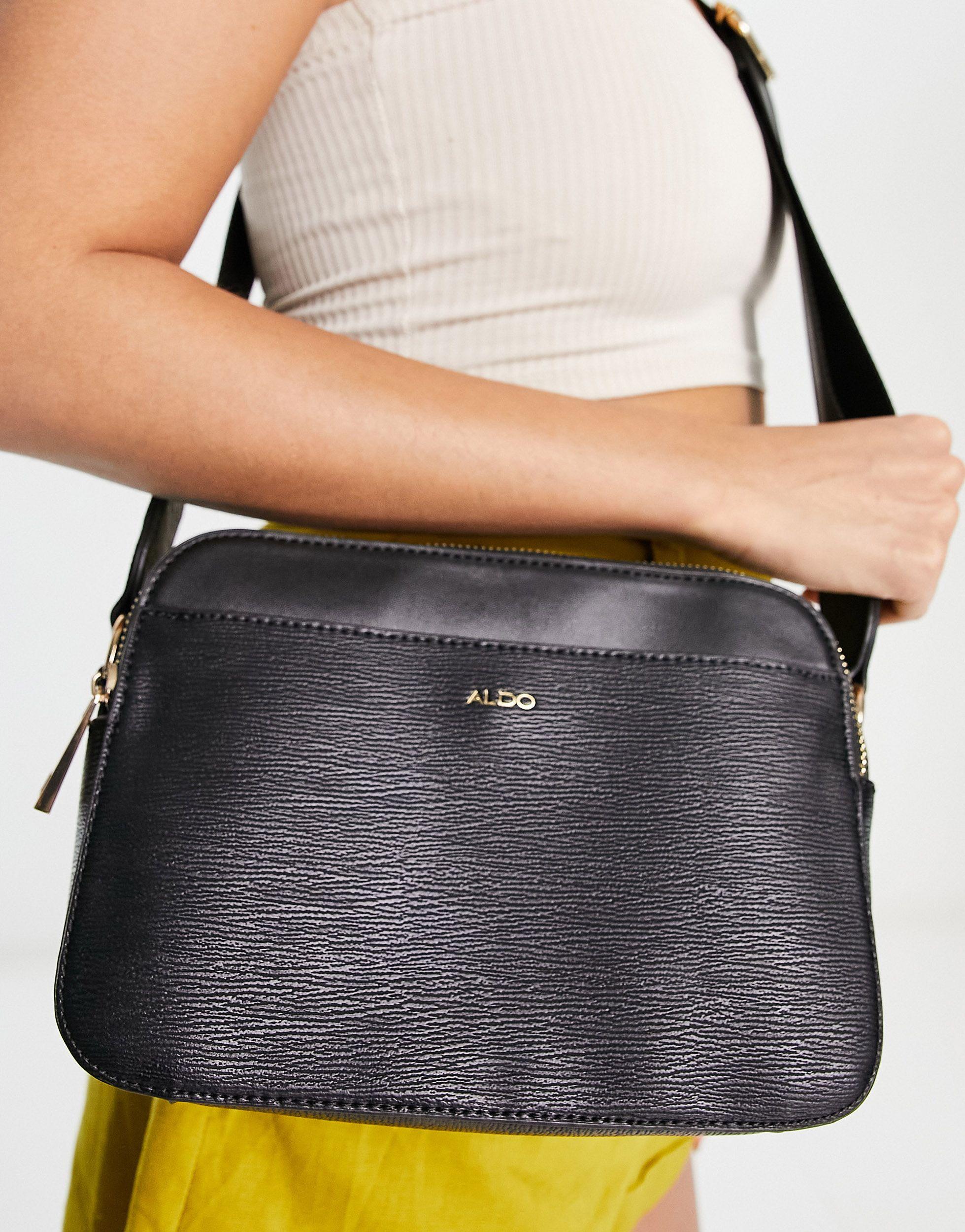 Aldo black cross store body bag