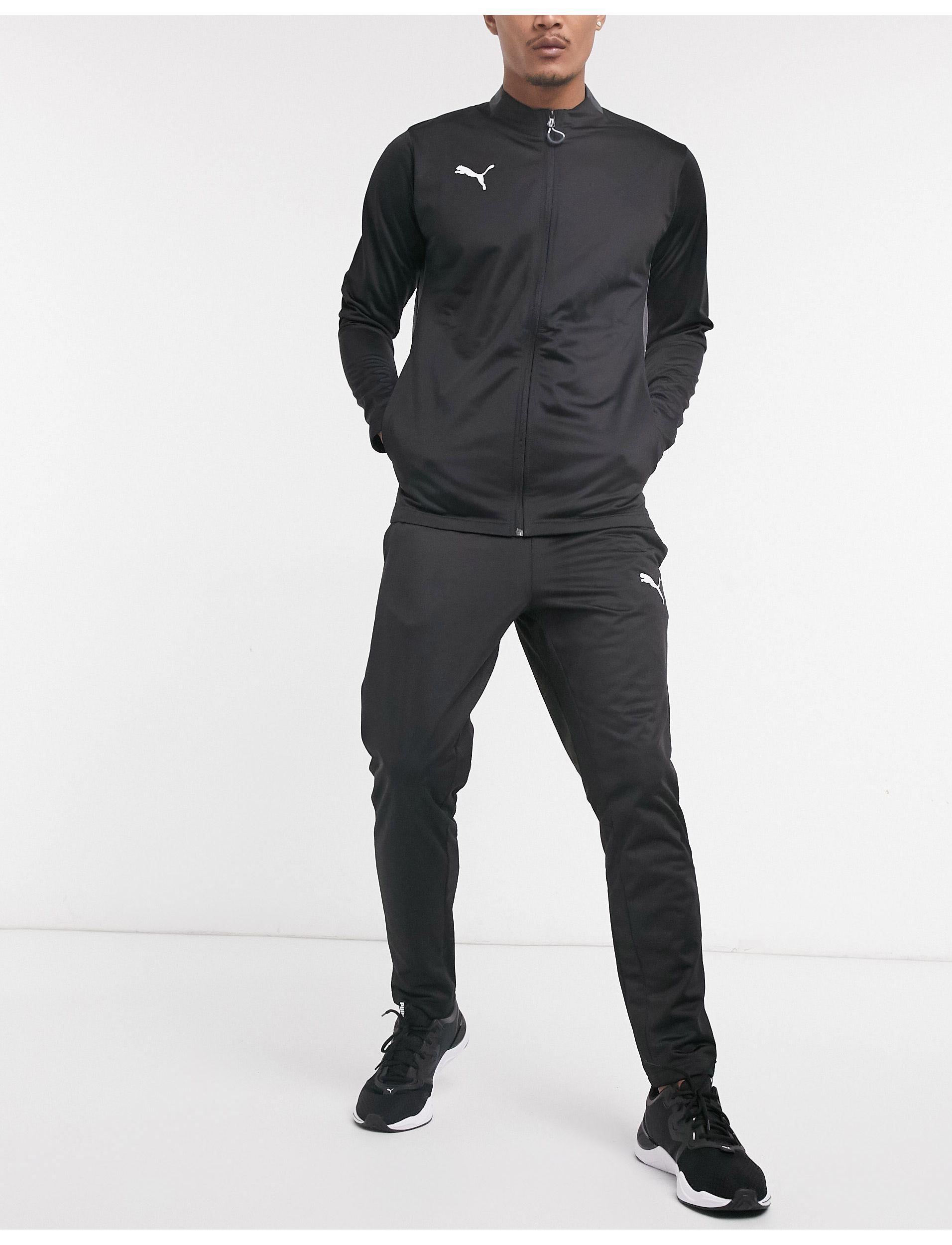 PUMA Football Tracksuit in Black for Men Lyst Australia