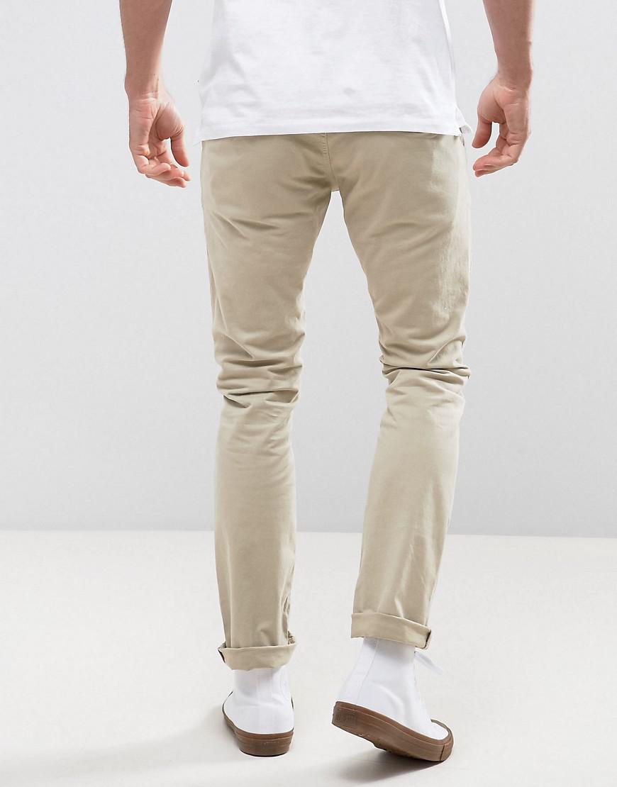 Nudie Jeans Slim Adam Chino Pantalones Bnwt Diseñador Hombre Denim Ropa Beige