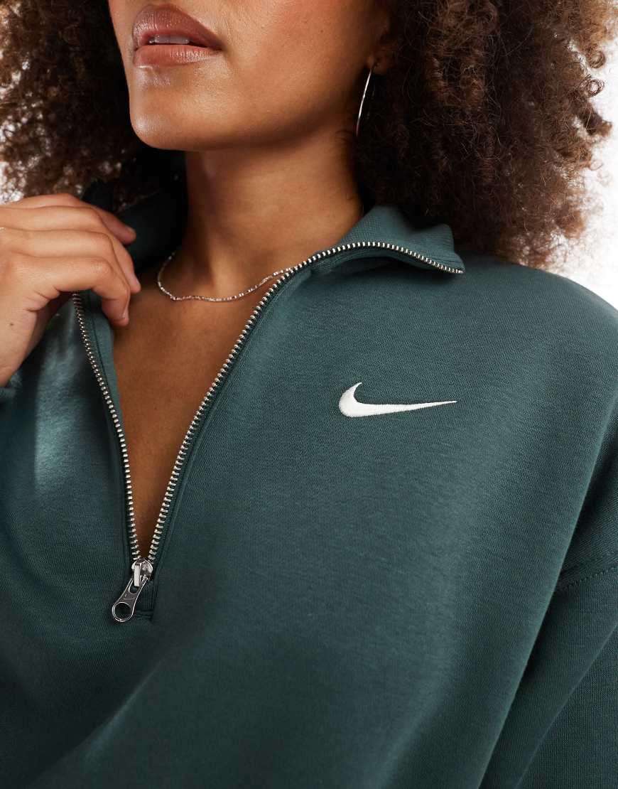 nike cropped quarter zip
