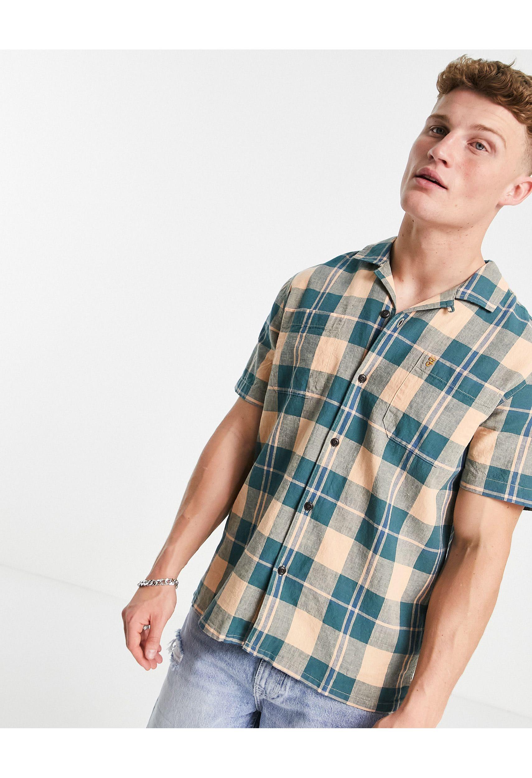Farah Cavett Short Sleeve Revere Check 