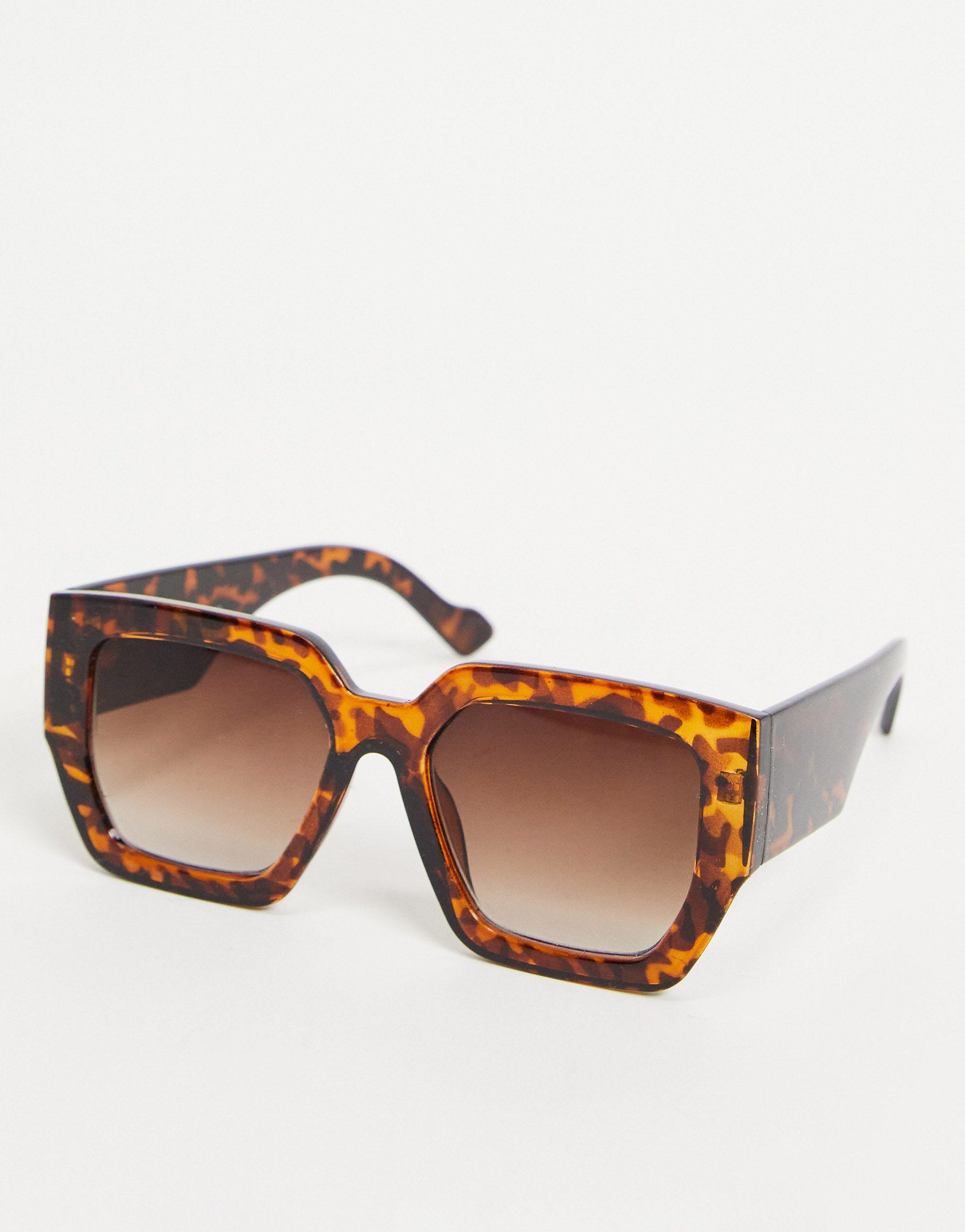 Occhiali da sole oversize quadrati tartarugati di Stradivarius in Nero |  Lyst