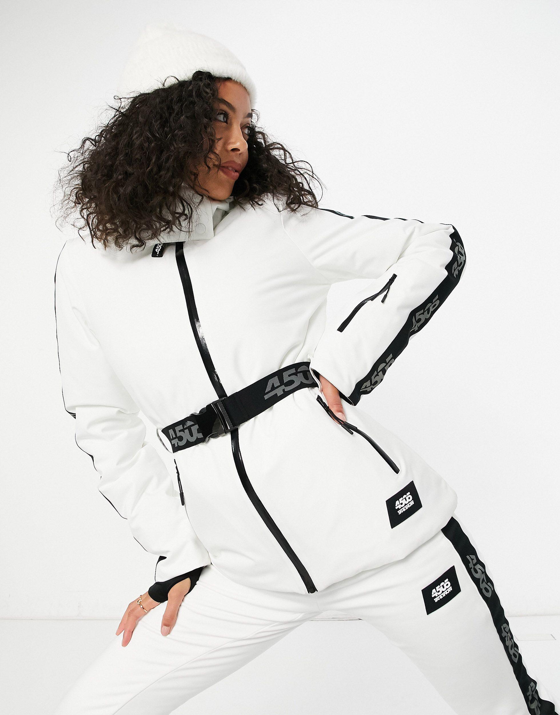 ASOS 4505 Tall Ski Belted Ski Jacket With Logo Detail Lyst