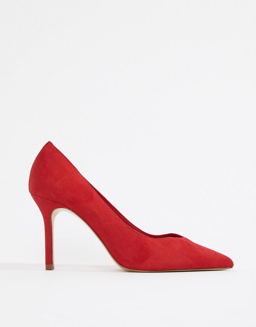 Stradivarius Denim Pumps In Red | Lyst