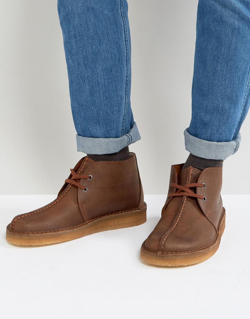 Clarks Leather Desert Trek Boots in Brown for Men - Lyst