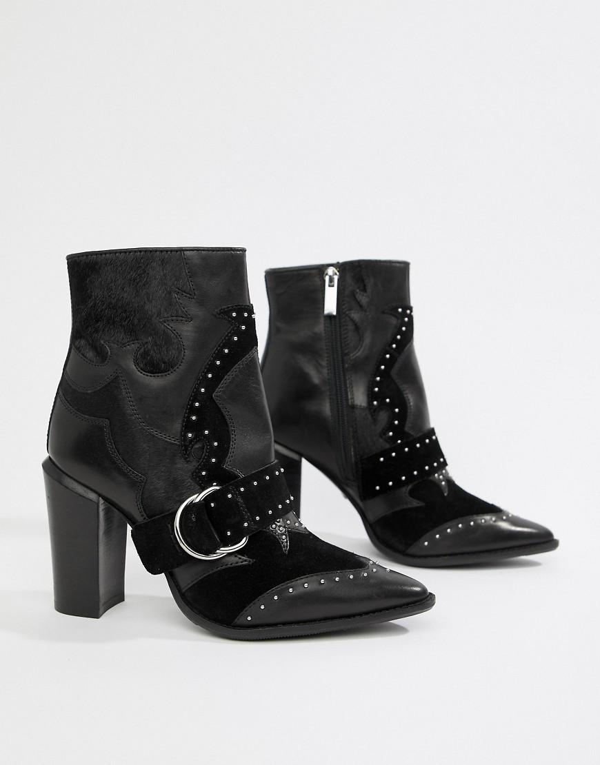 bronx studded ankle boots