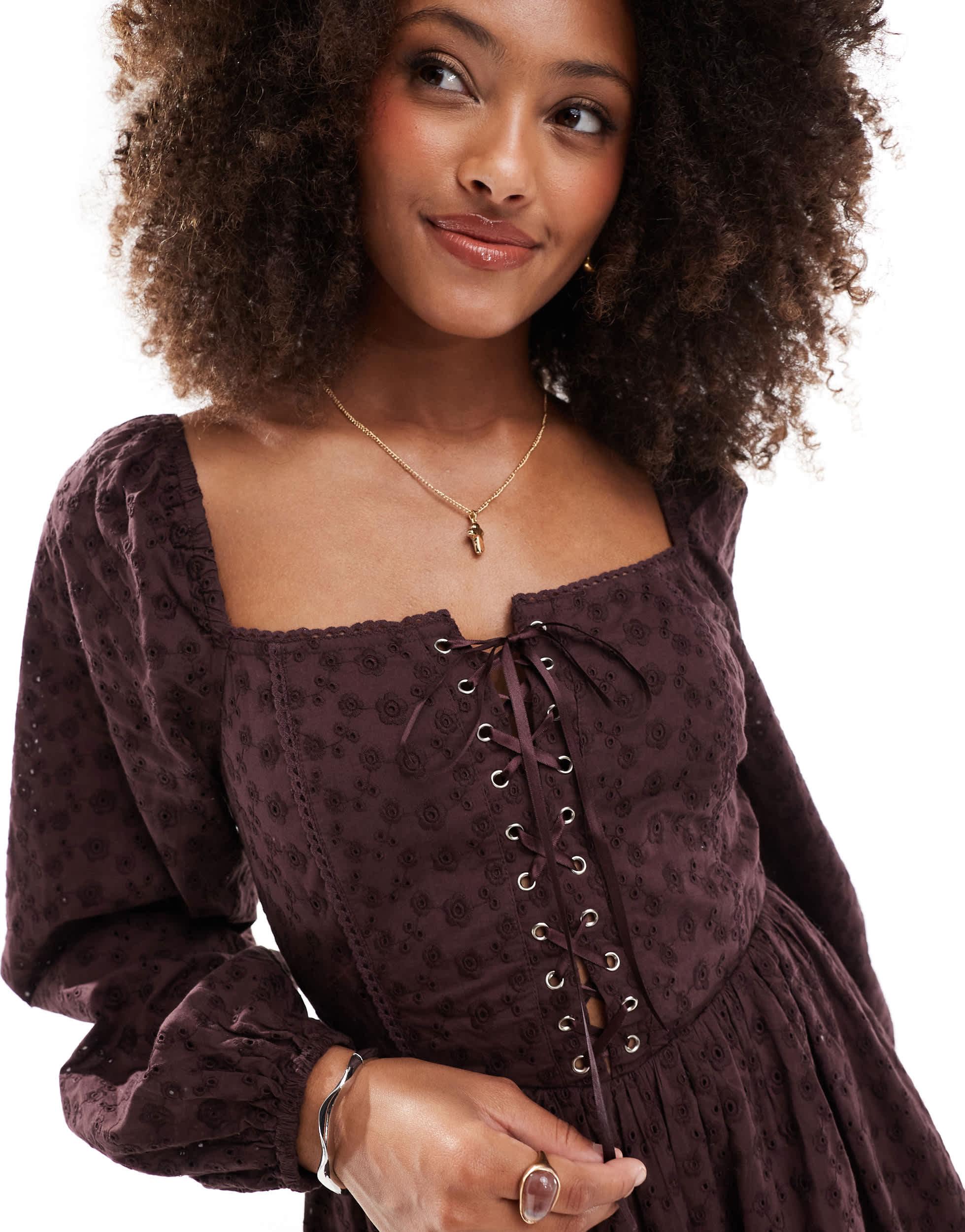 Miss selfridge burgundy dress hot sale