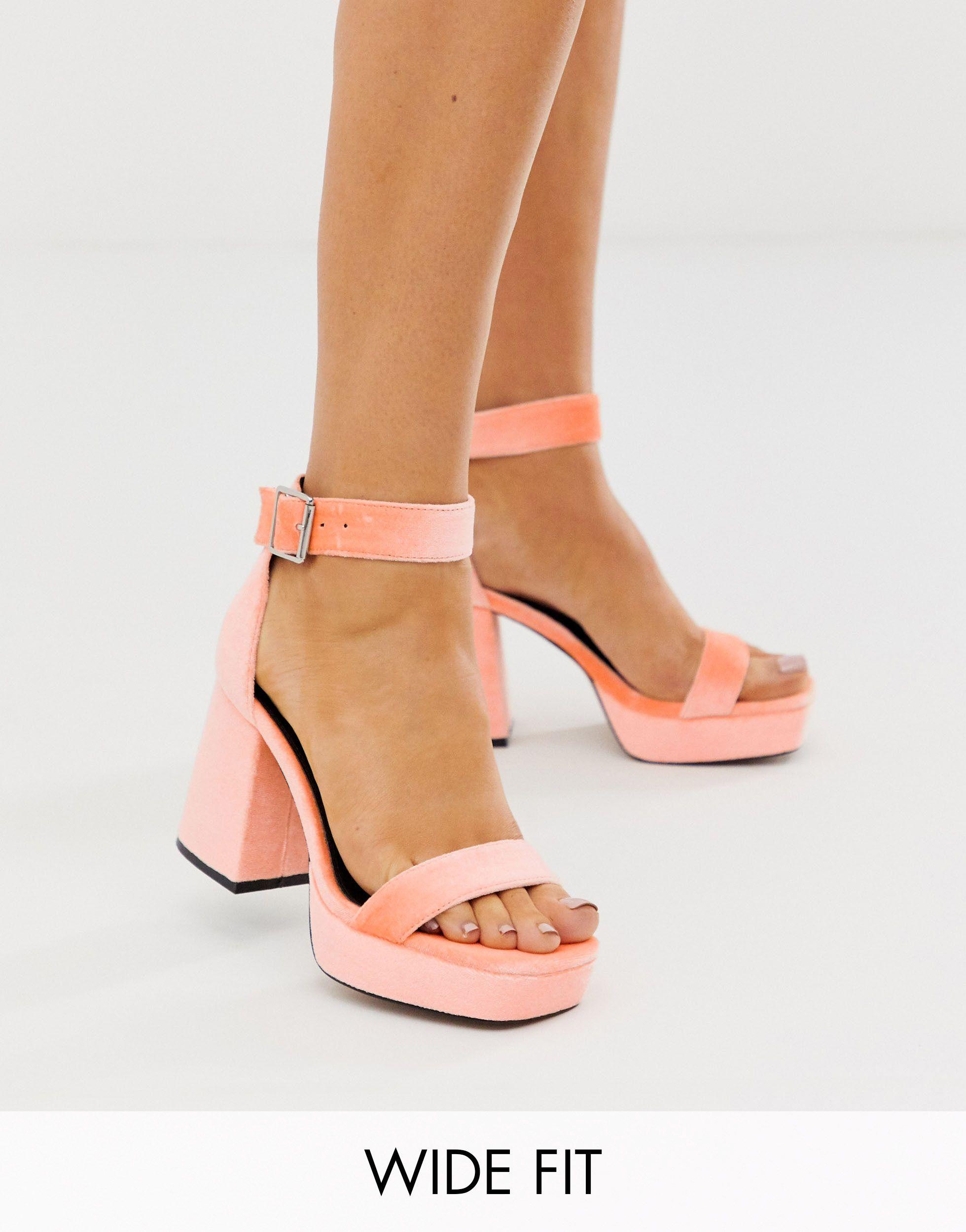 chunky wide fit heels