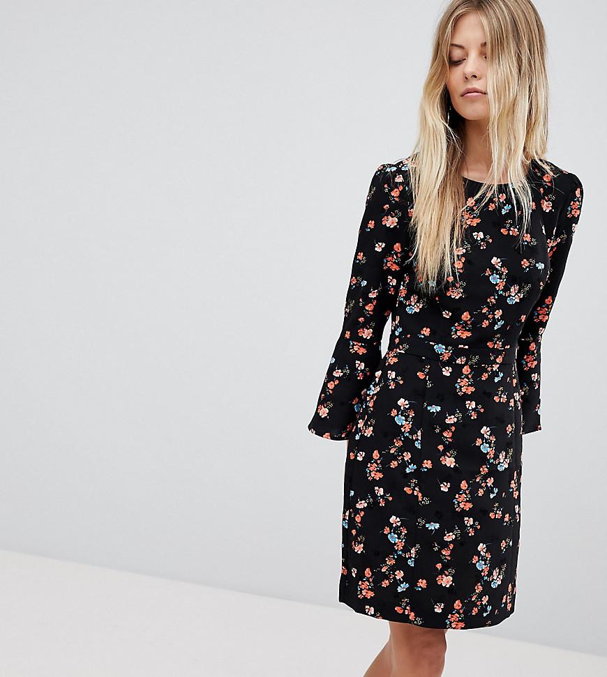 oasis flute sleeve dress