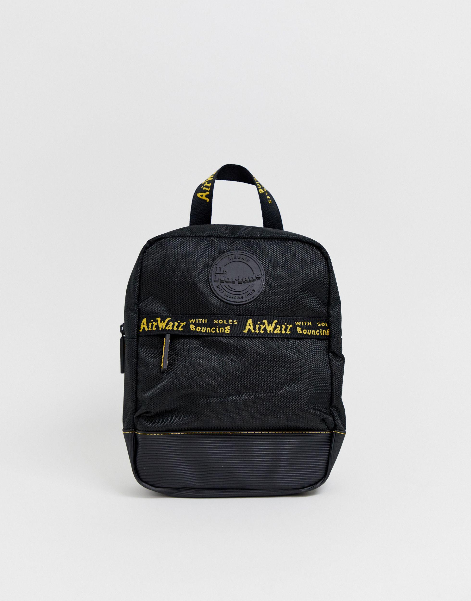 Dr. Martens Leather Small Logo Taping Backpack in Black | Lyst