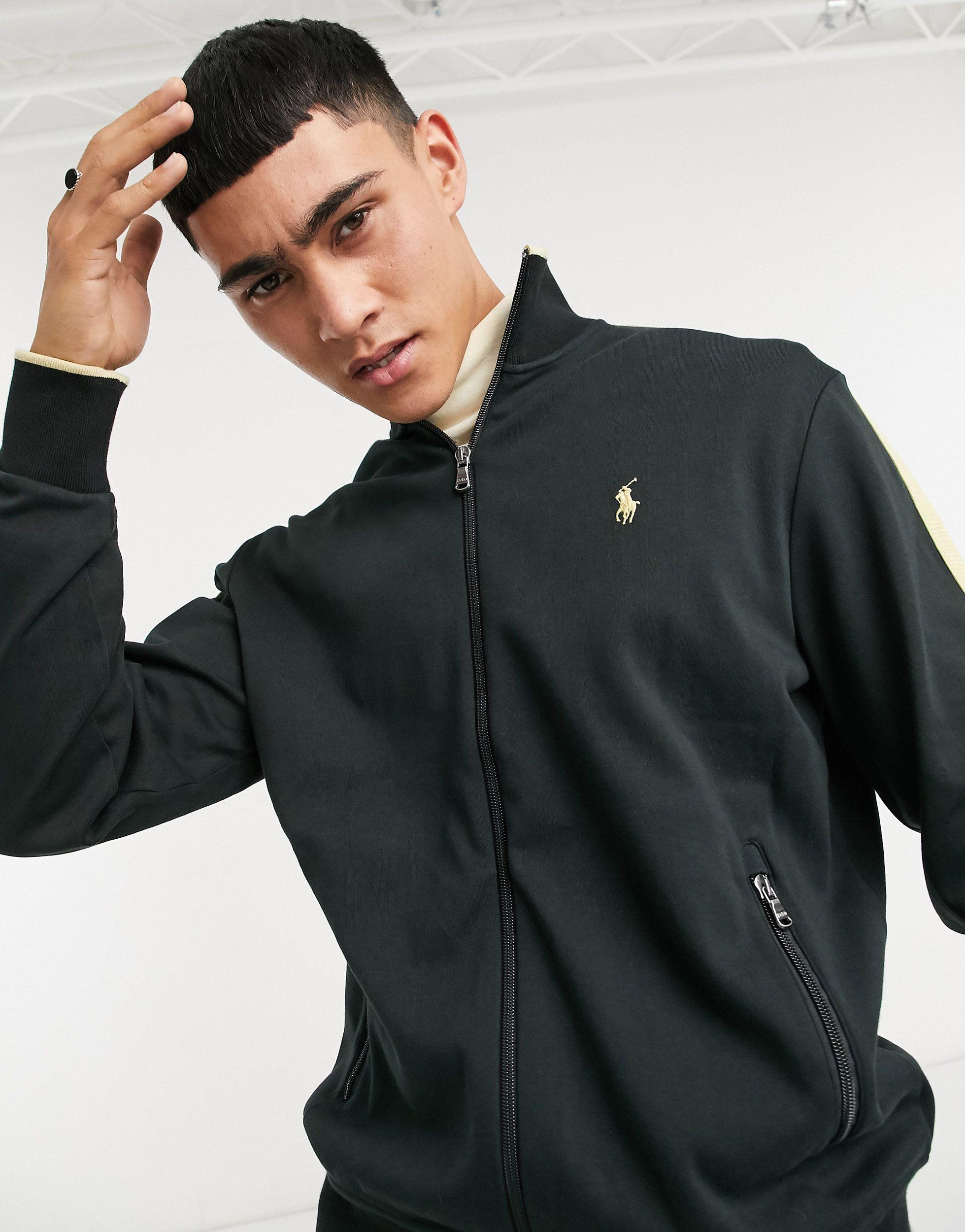 Polo Ralph Lauren X Asos Exclusive Collab Zip Thru Track Jacket With Gold  Tipping And Logo in Black for Men | Lyst UK