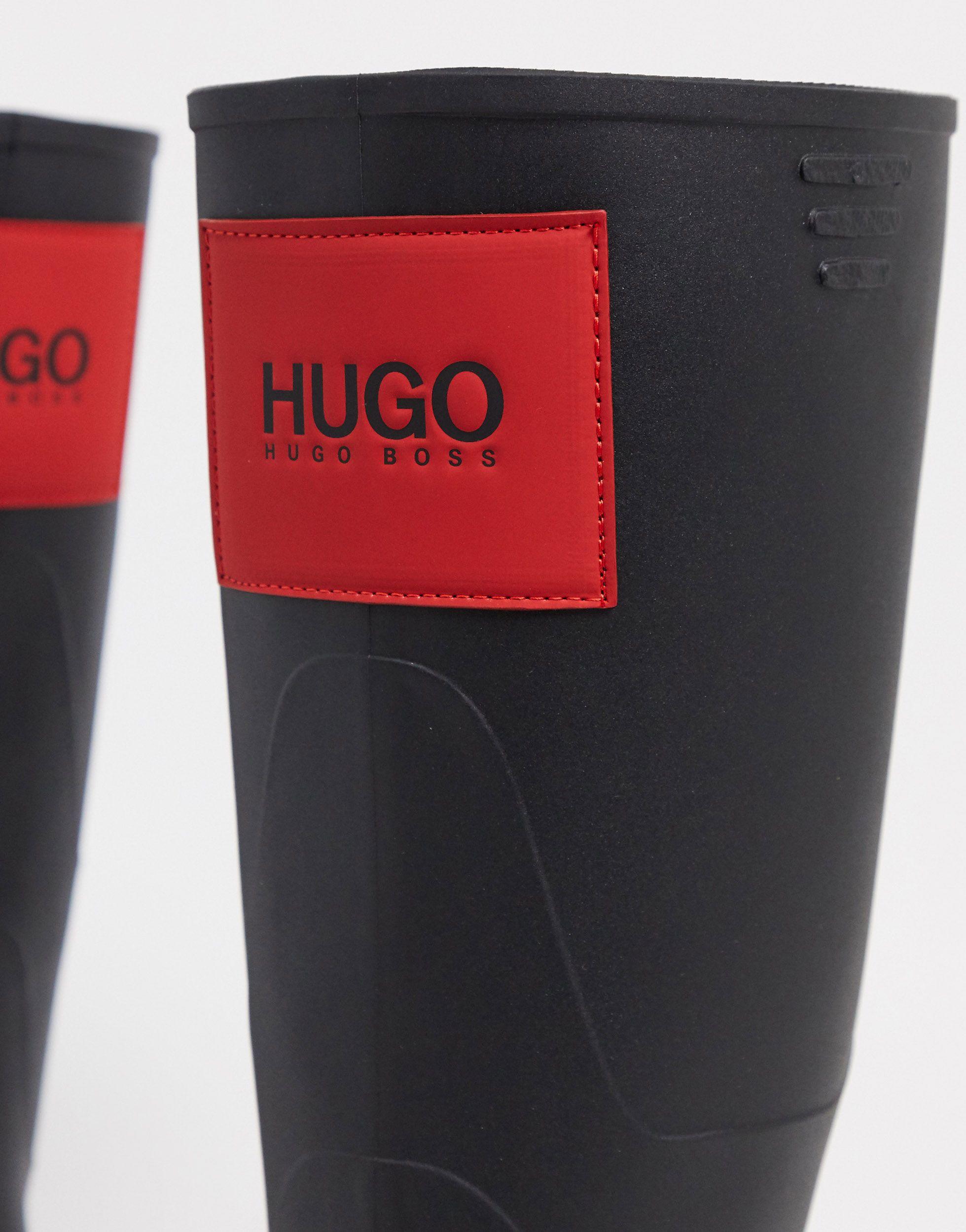 BOSS by HUGO BOSS Hugo - Waterbestendige Regenlaarzen in het Zwart voor  heren - Lyst