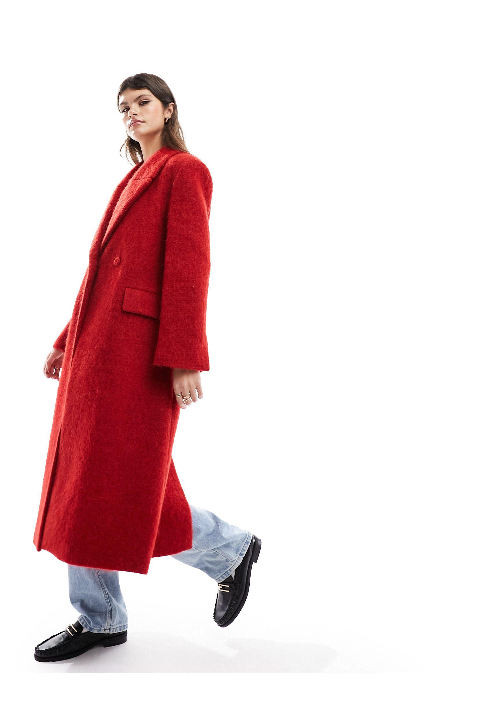 Premium - manteau en laine Mango en coloris Rouge | Lyst