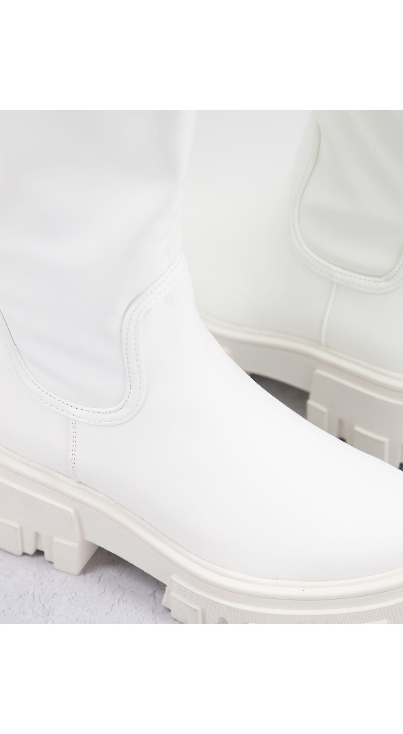 Botas blancas planas con suela gruesa carla ASOS de color Blanco | Lyst