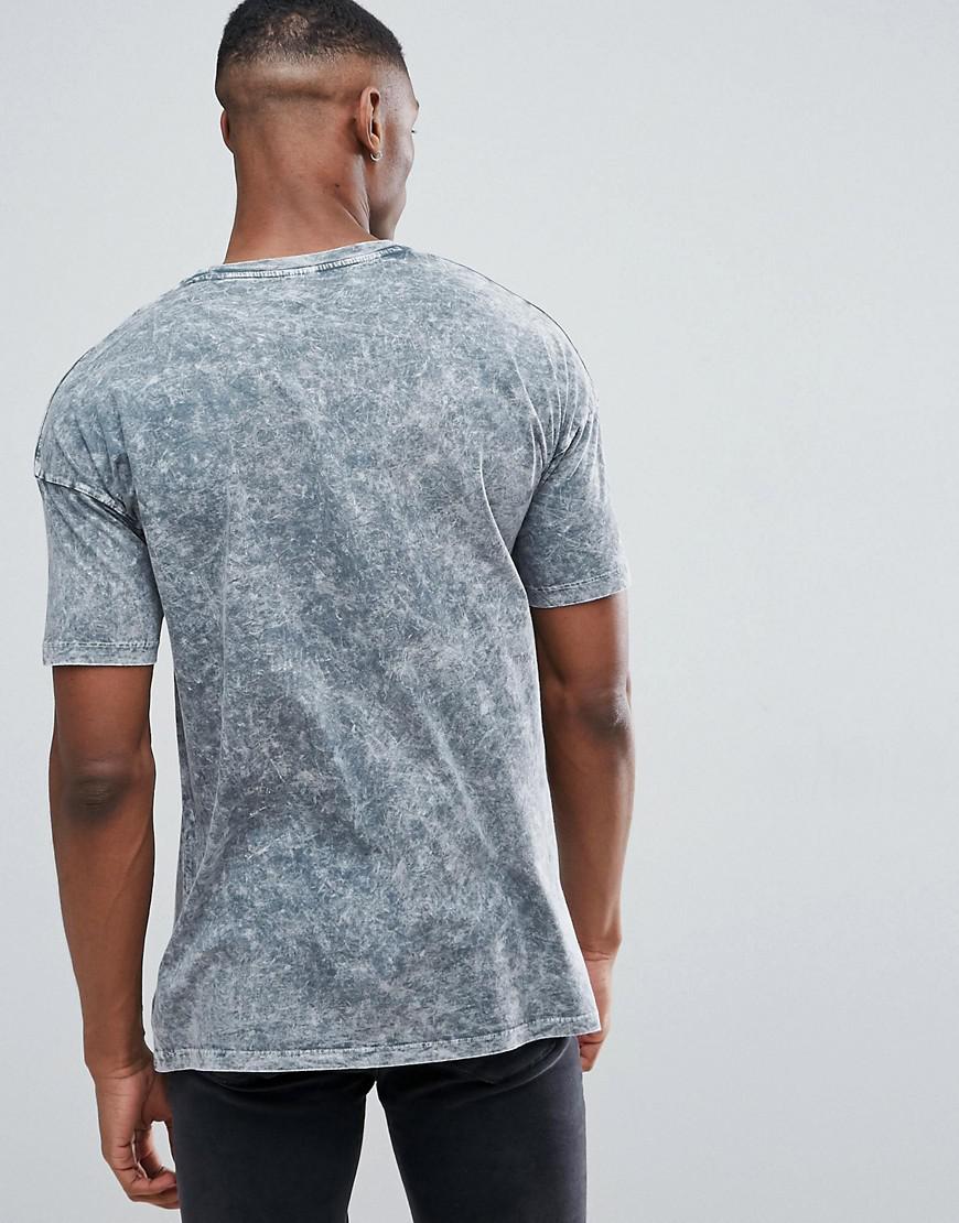 ASOS Cotton Tall Metallica Oversized Band Tshirt With Acid Wash in