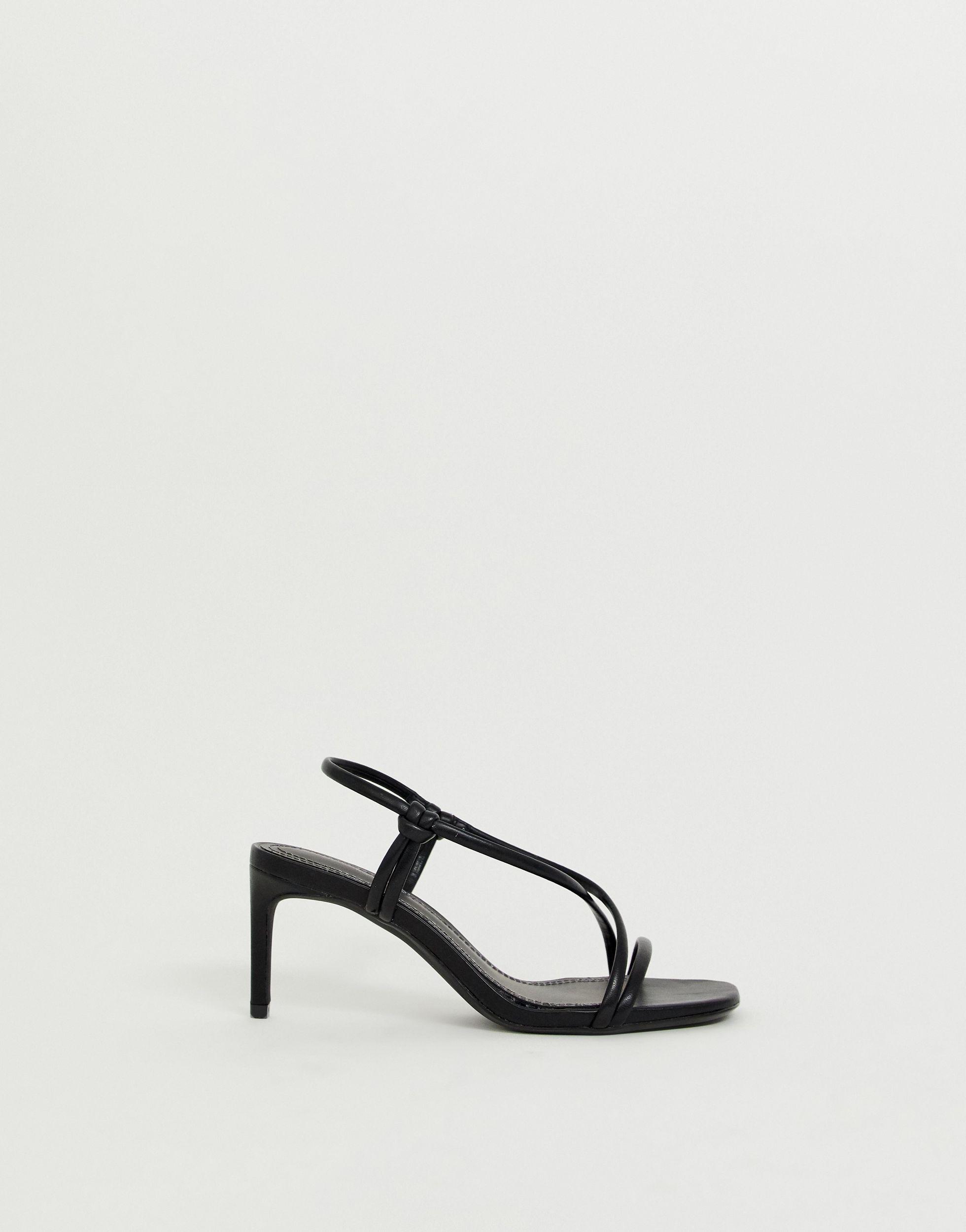 Sandalias negras finas con tiras Bershka de Denim de color Negro | Lyst