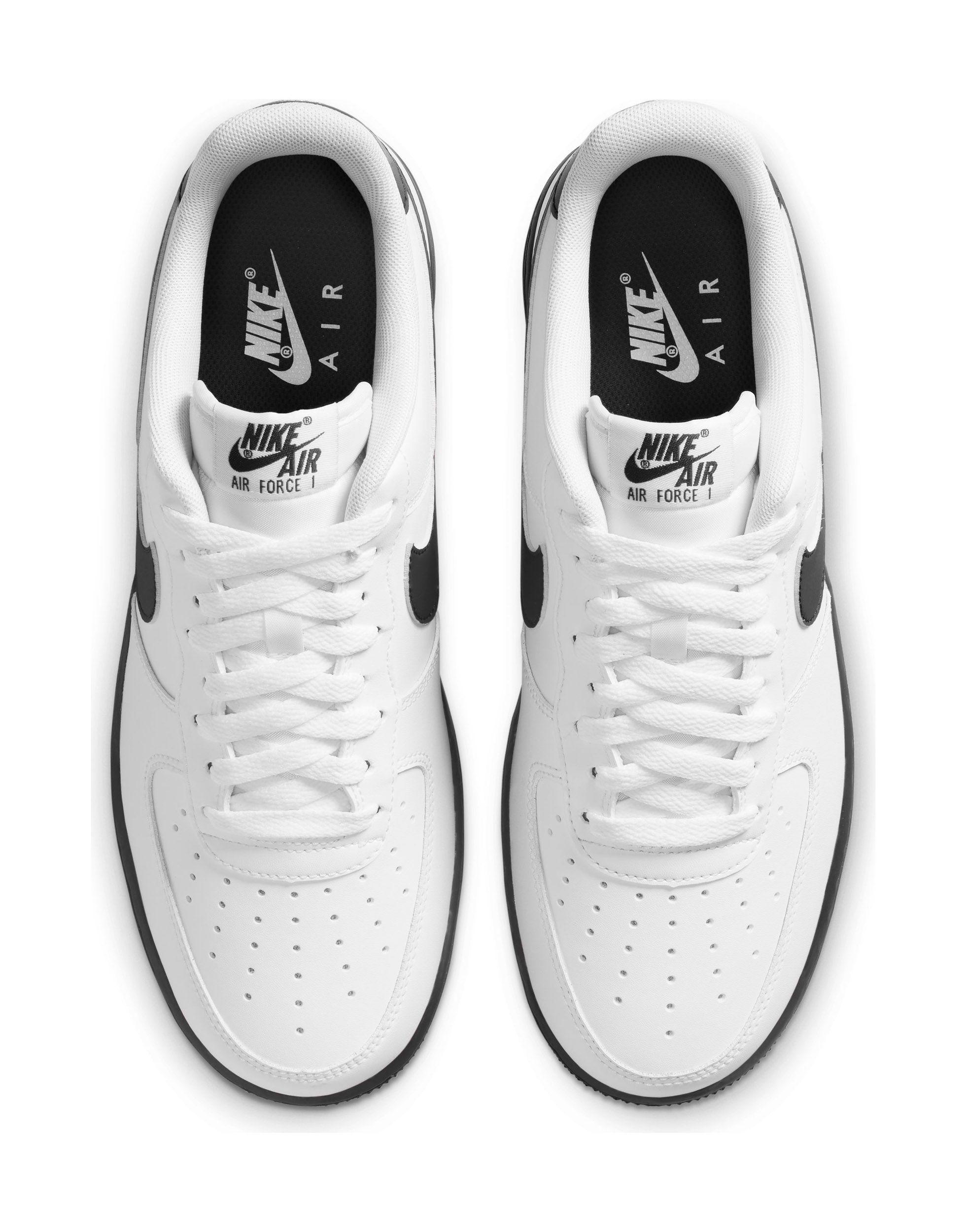 Nike Rubber Air Force 1 '07 Brick Trainers in White/Black (White ... Nike Rubber Air Force 1 '07 Brick Trainers in White/Black (White ...