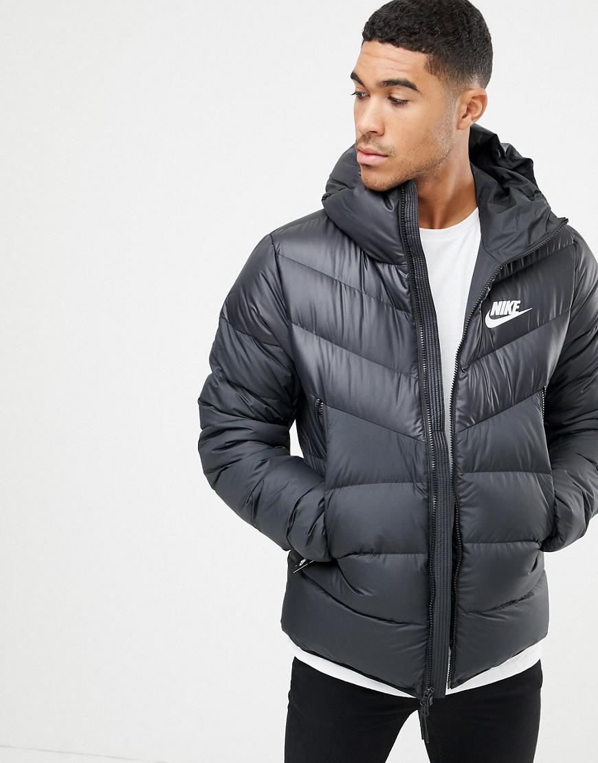 Nike Down Filled Hooded Jacket In Black 928833-010 for Men | Lyst Australia