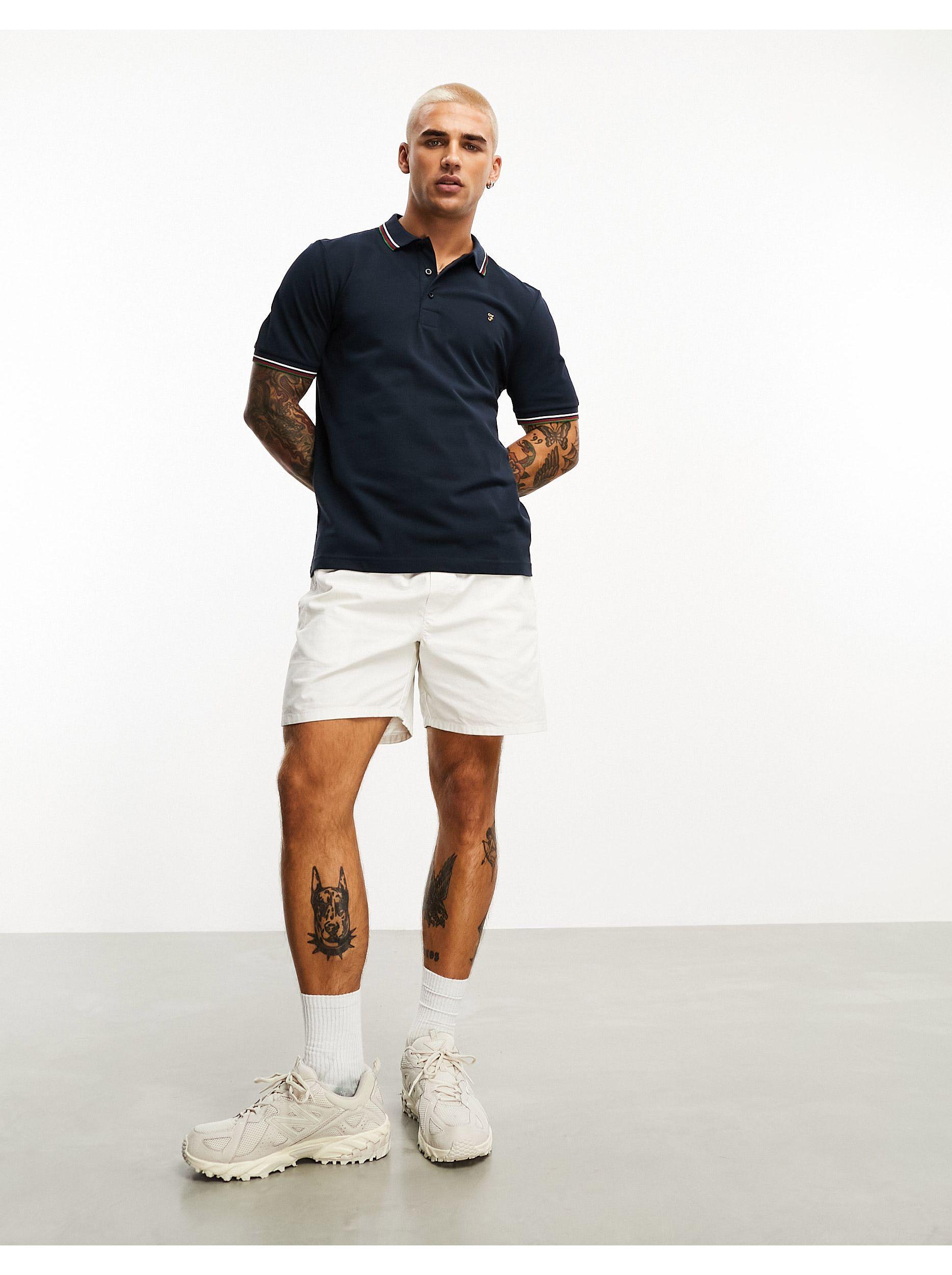 Farah Alvin Tipped Collar Polo Shirt in Blue for Men Lyst