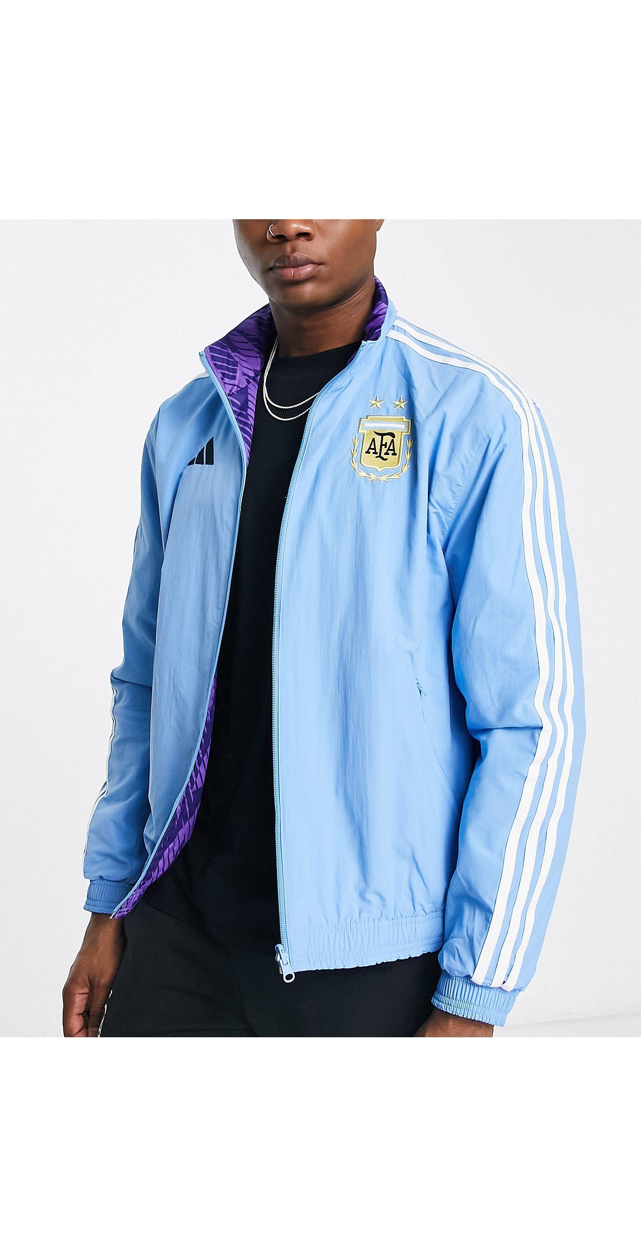 adidas Originals Adidas Football Argentina World Cup 2022 Anthem Jacket in  Blue for Men | Lyst