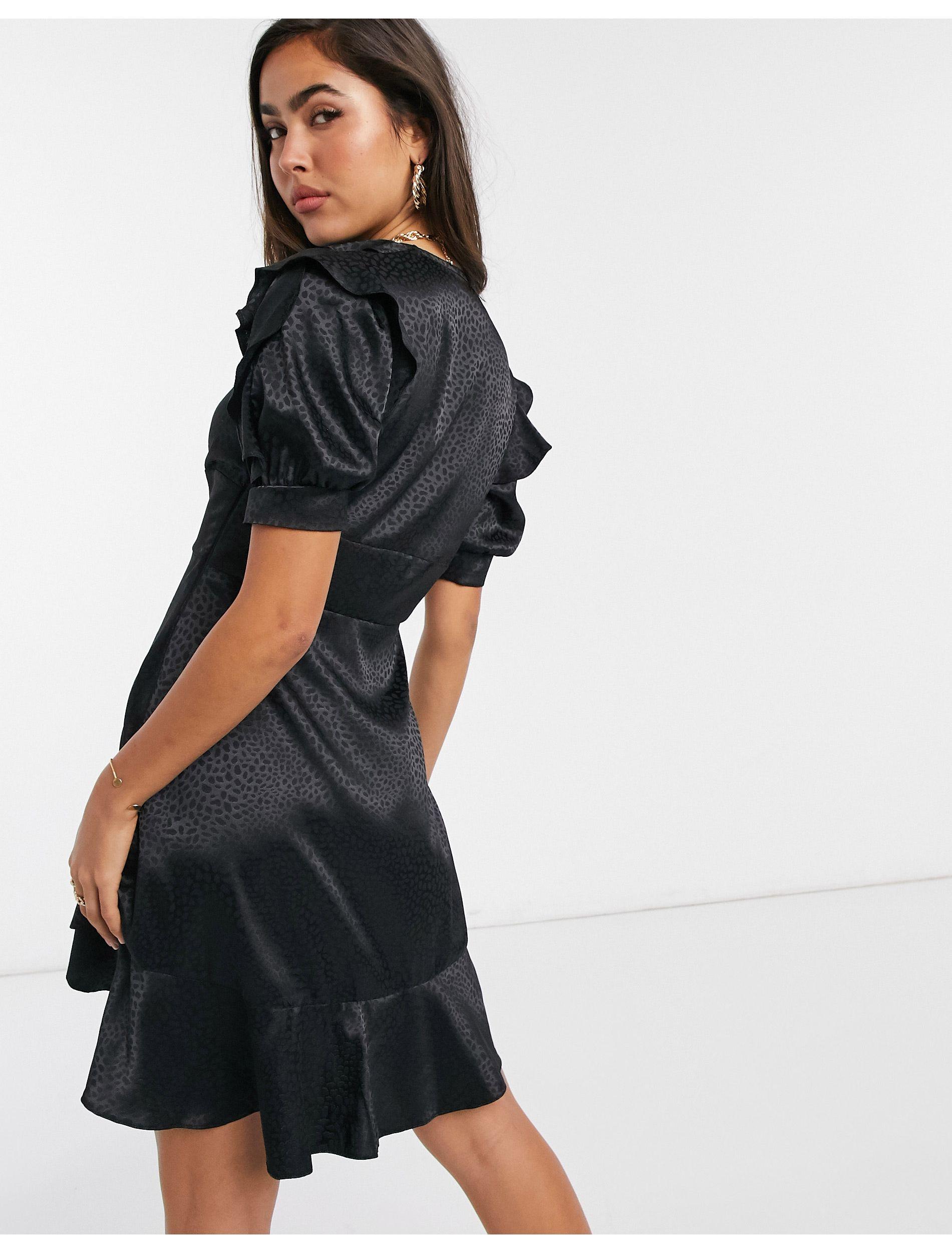 River Island Synthetic Jacquard Ruffle 
