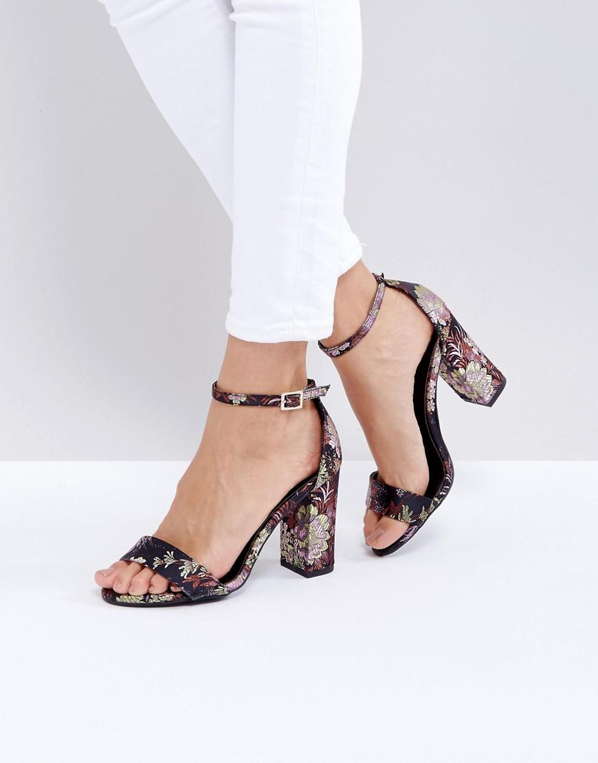 New Look Patterned Heeled Sandal in 