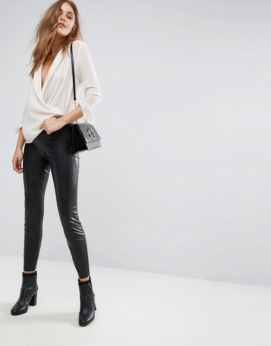 hugo boss leather trousers