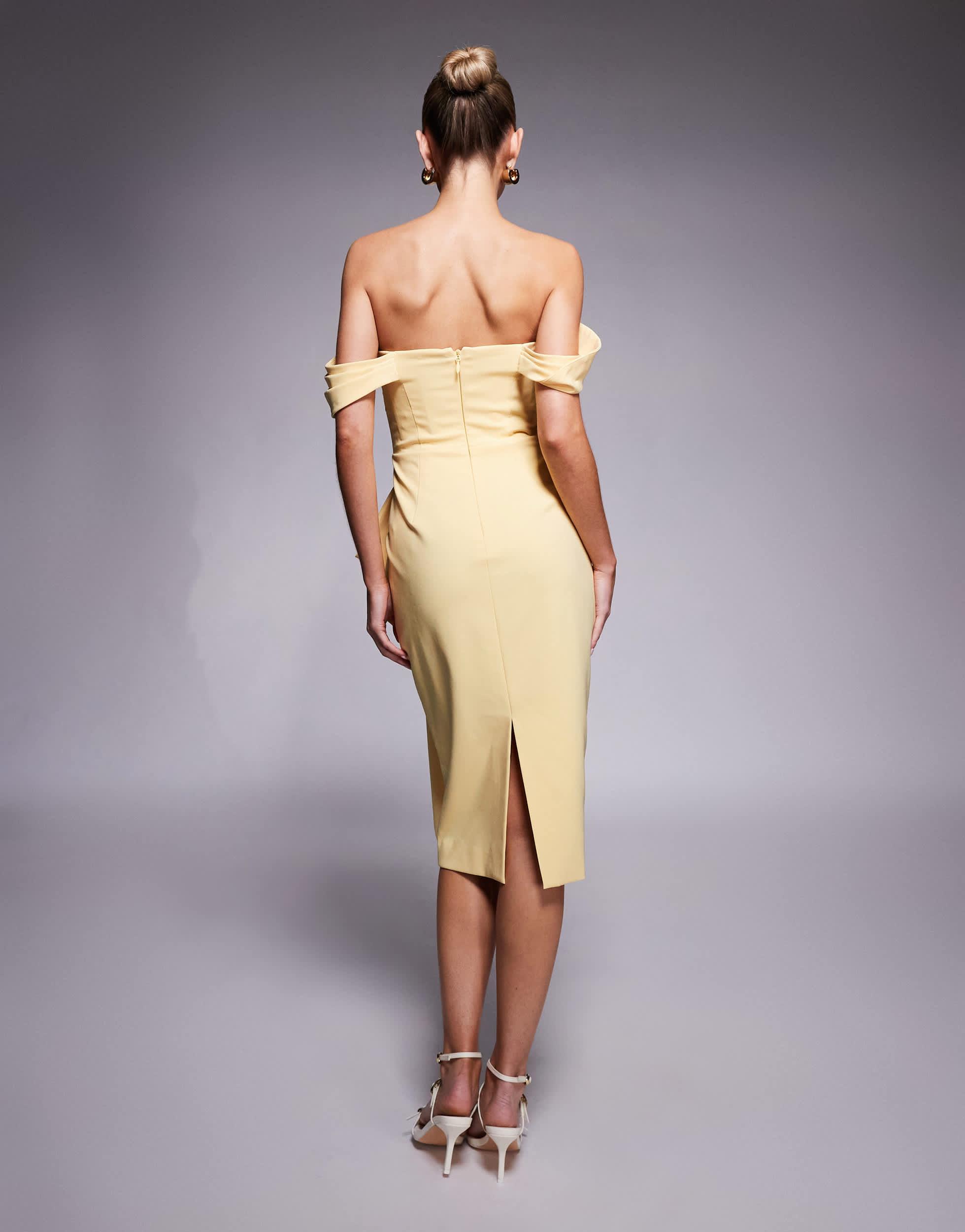 lavish alice asymmetric dress Lavish Alice Deep Bandeau Asymmetric Hem Midi Dress  YourStore